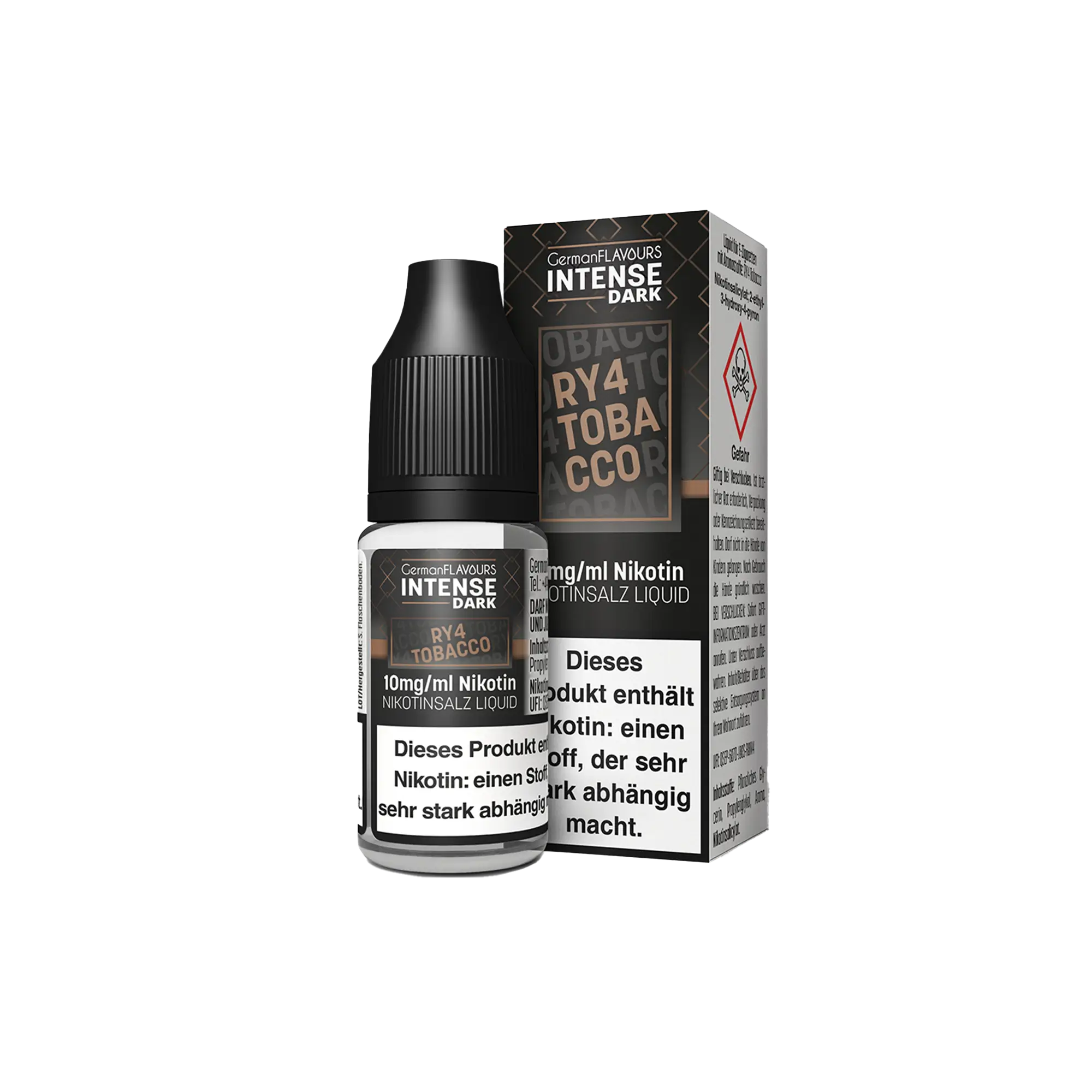 Intense Dark RY4 Tobacco 10 ml Nikotinsalz Liquid Intense Dark RY4 Tobacco 10 ml Nikotinsalz Liquid