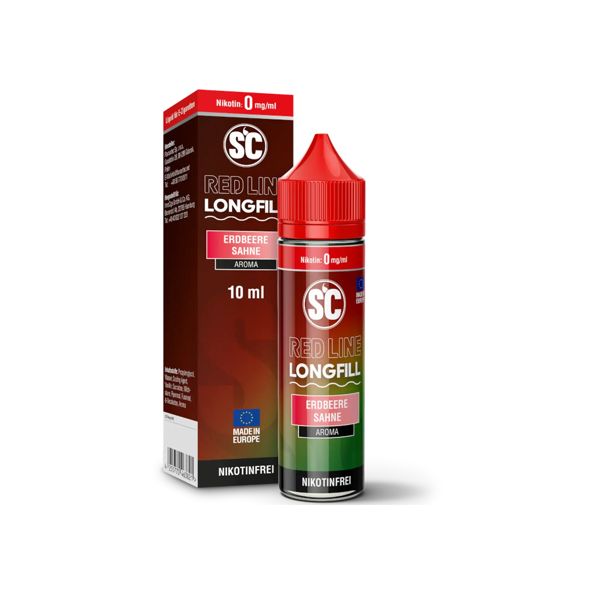 SC Red Line Erdbeere Sahne 10 ml Longfill Aroma