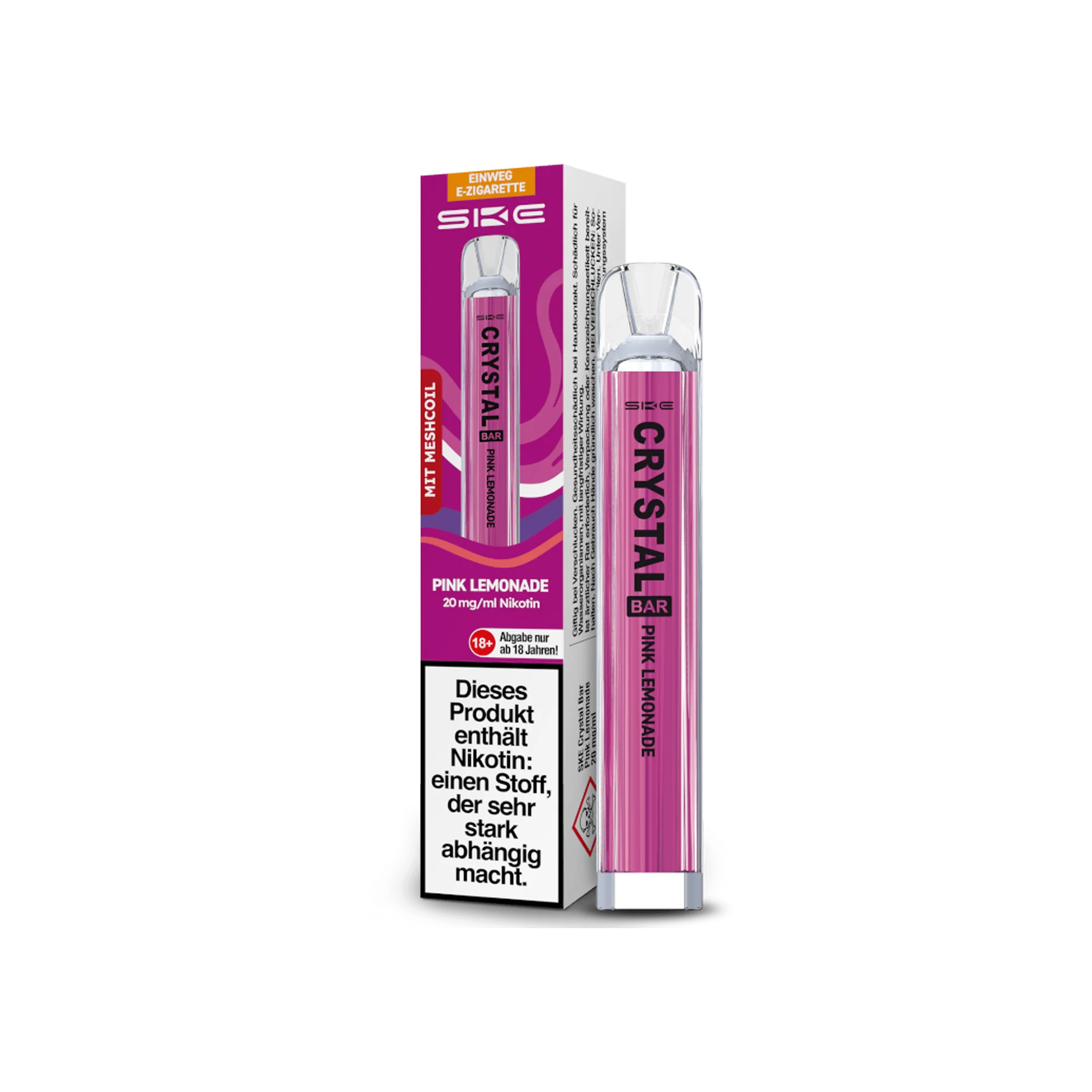SKE Crystal Bar Pink Lemonade 20 mg Einweg E-Zigarette
