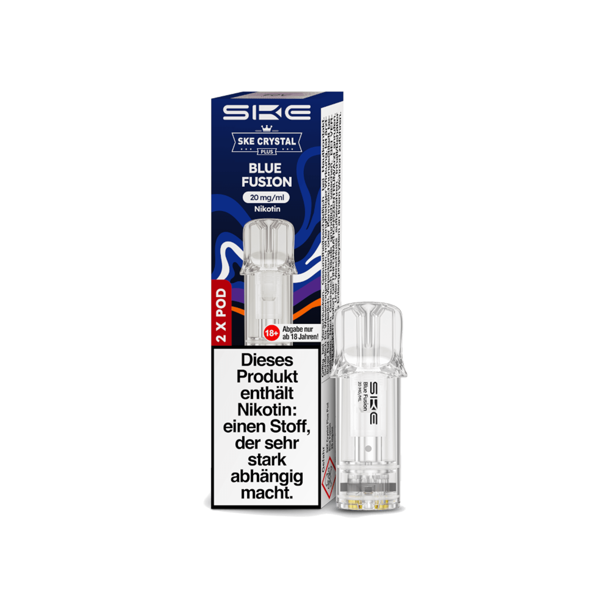 SKE Crystal Plus Pods Blue Fusion 20 mg SKE Crystal Plus Pods Blue Fusion 20 mg