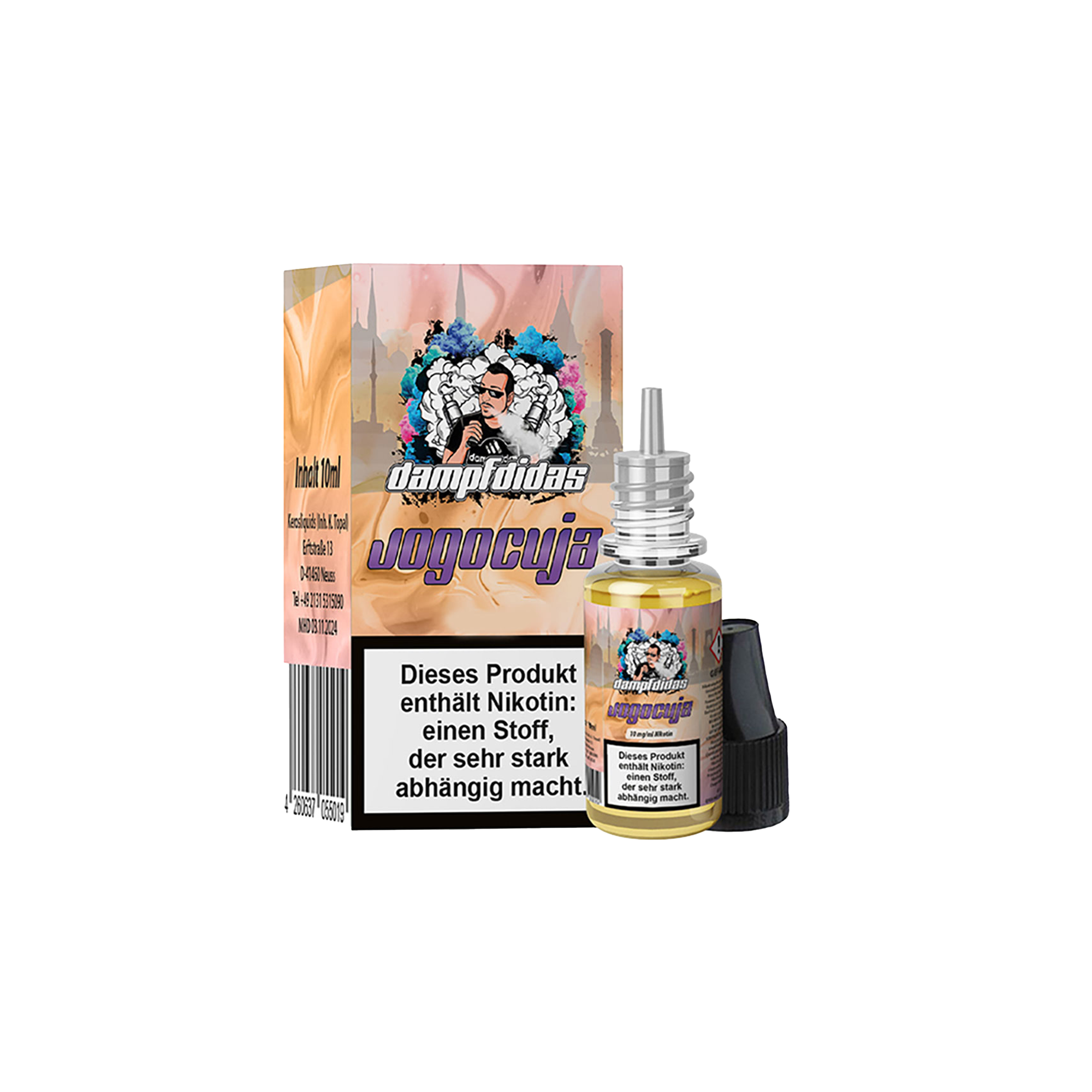 Dampfdidas Jogocuja 10 ml NicSalt Liquid 10 mg Dampfdidas Jogocuja 10 ml NicSalt Liquid 10 mg