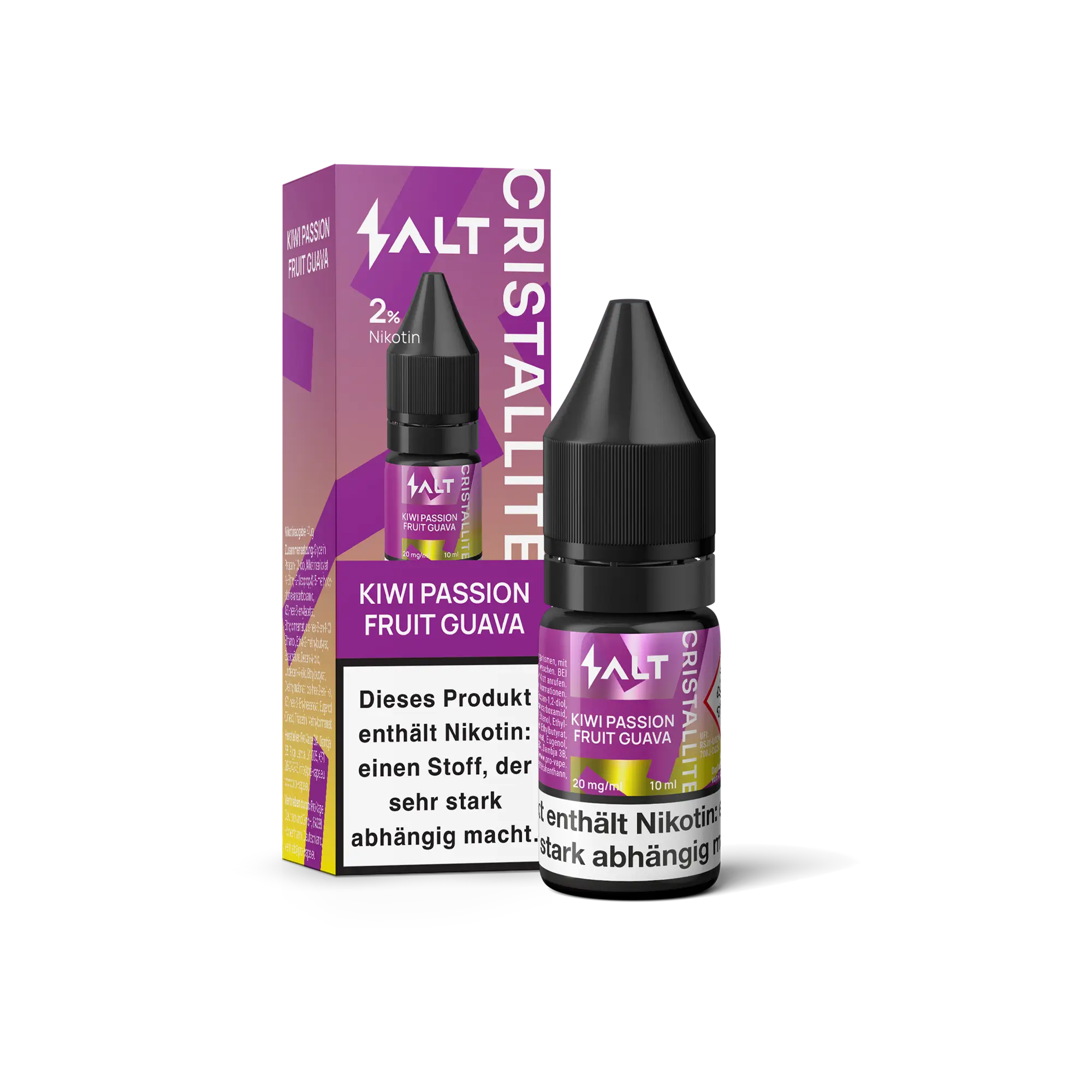 CRISTALLITE Kiwi Passion Fruit Guava 10 ml Nikotinsalz Liquid