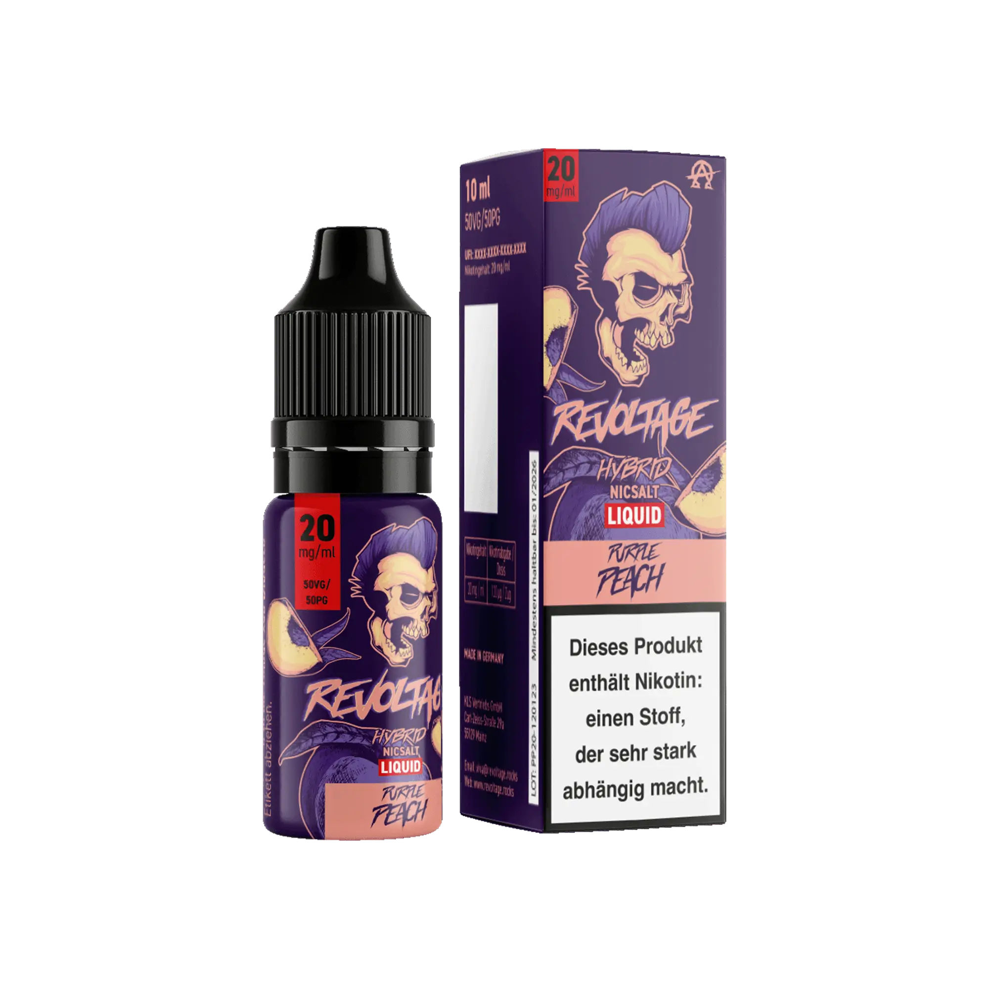 Revoltage Purple Peach 10 ml Hybrid Nikotinsalz Liquid
