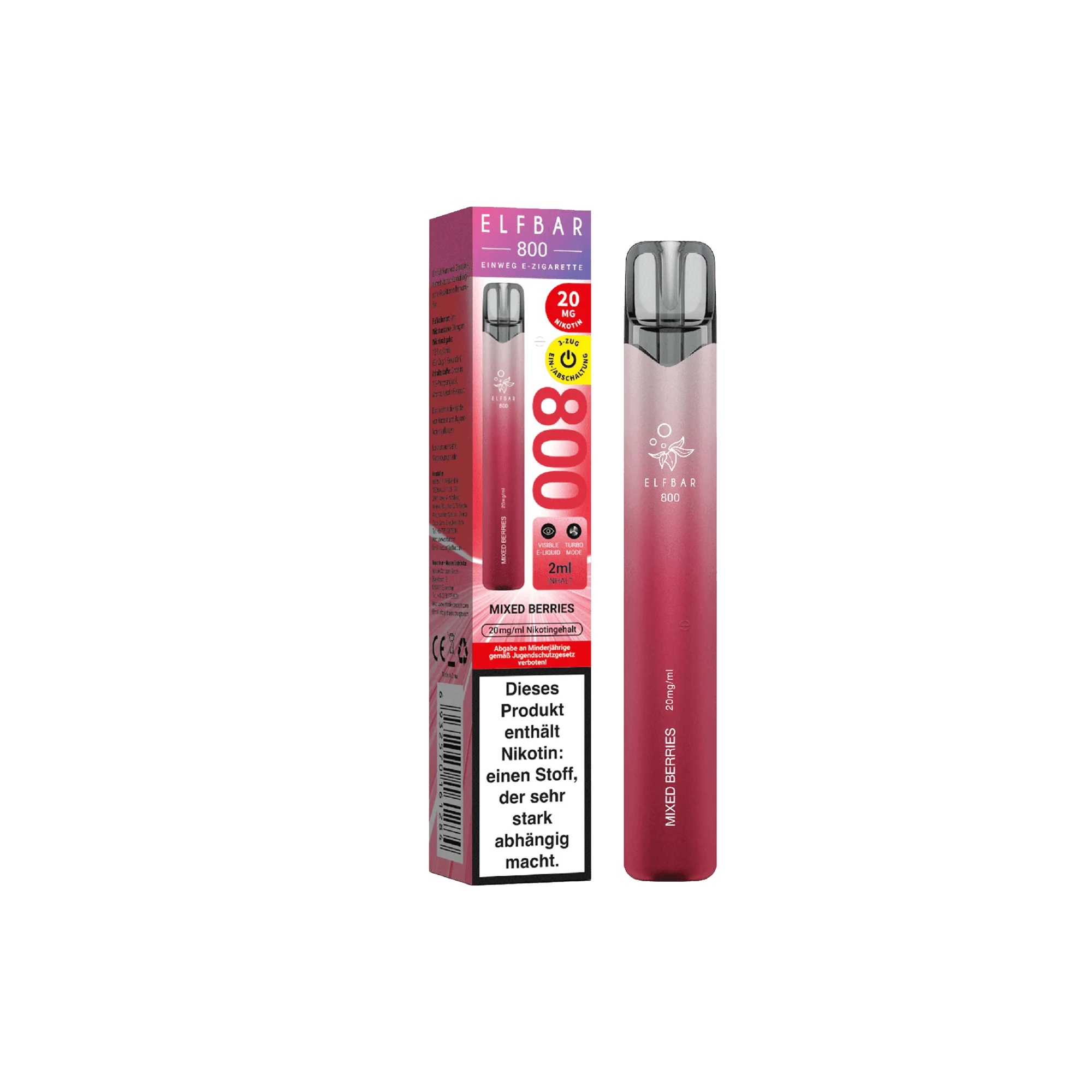 Elfbar 800 Mixed Berries Einweg E-Zigarette 20 mg