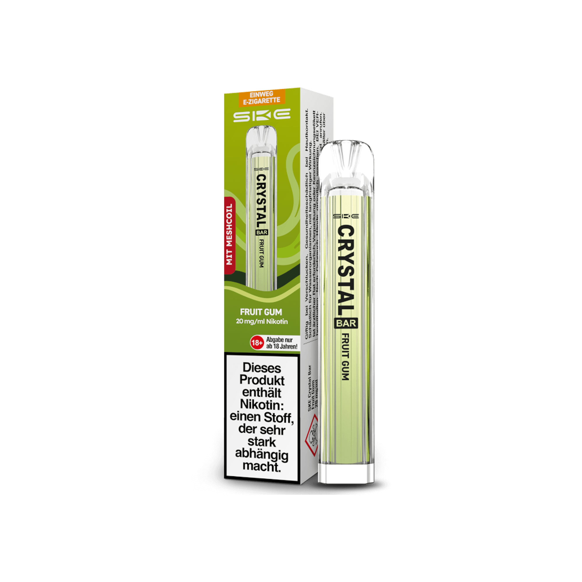 SKE Crystal Bar Fruit Gum 20 mg SKE Crystal Bar Fruit Gum 20 mg