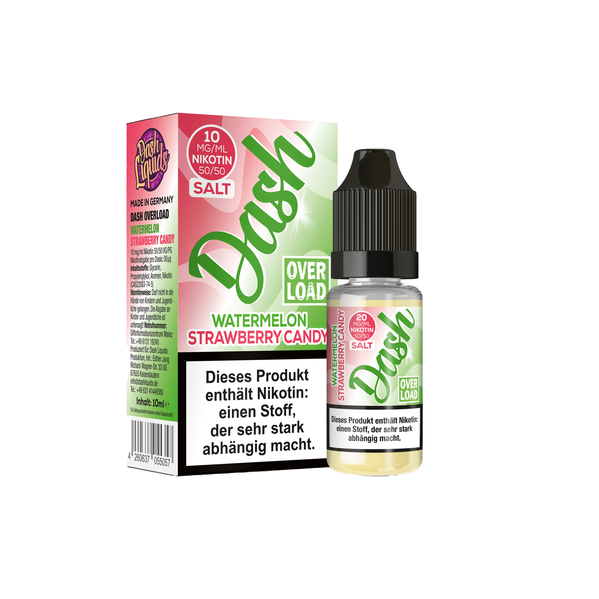 Dash Overload Watermelon Strawberry Candy 10 ml NicSalt Liquid Dash Overload Watermelon Strawberry Candy 10 ml NicSalt Liquid