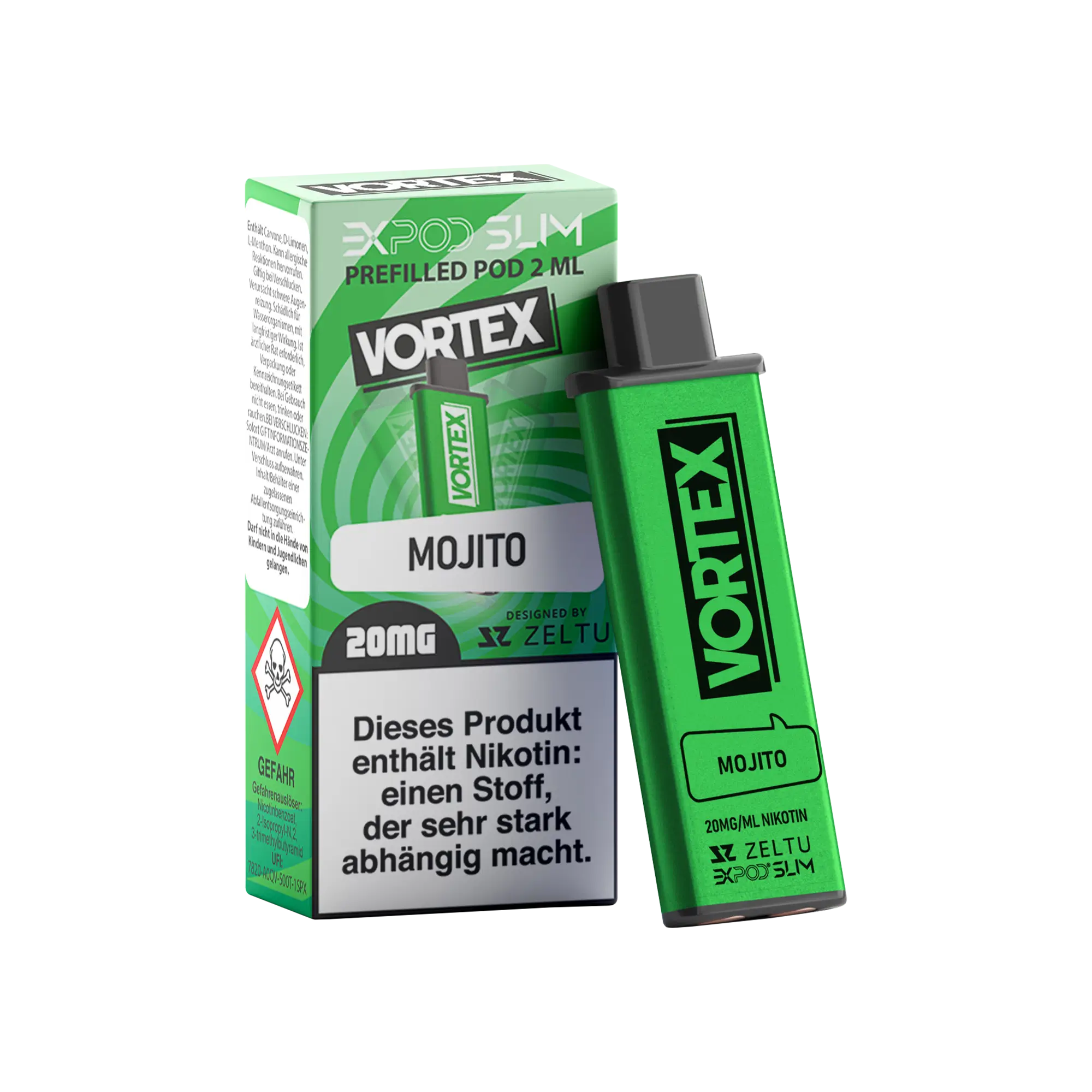 Exvape Expod Slim Vortex Mojito 2 ml Prefilled Pod