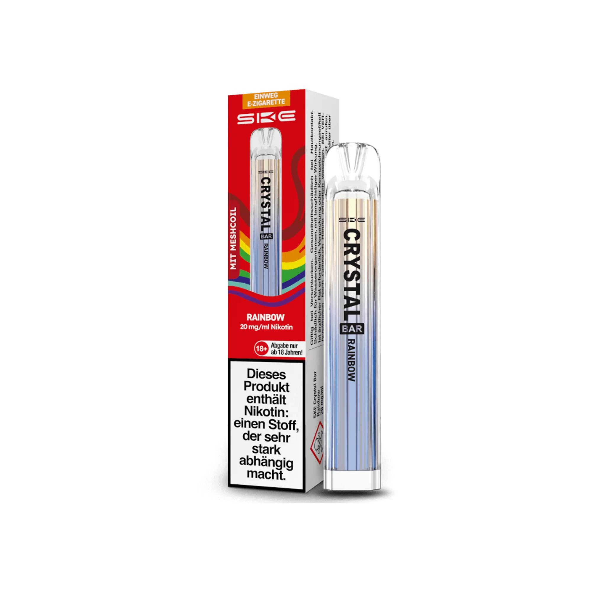 SKE Crystal Bar Rainbow 20 mg Einweg E-Zigarette