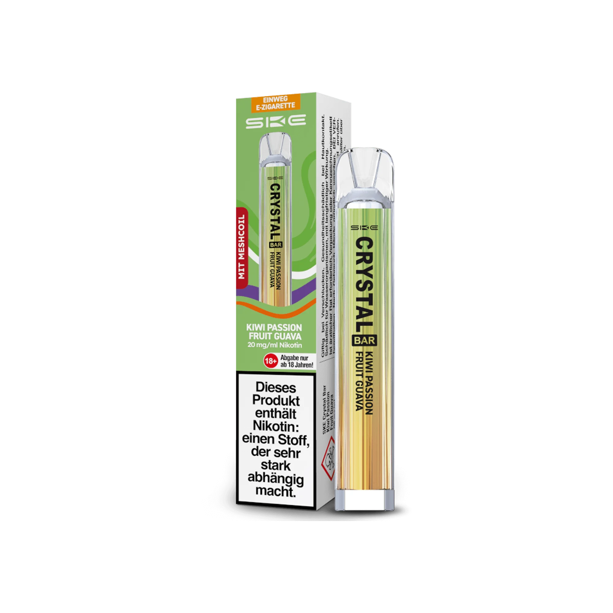 SKE Crystal Bar Kiwi Passionfruit Guava 20 mg Einweg E-Zigarette