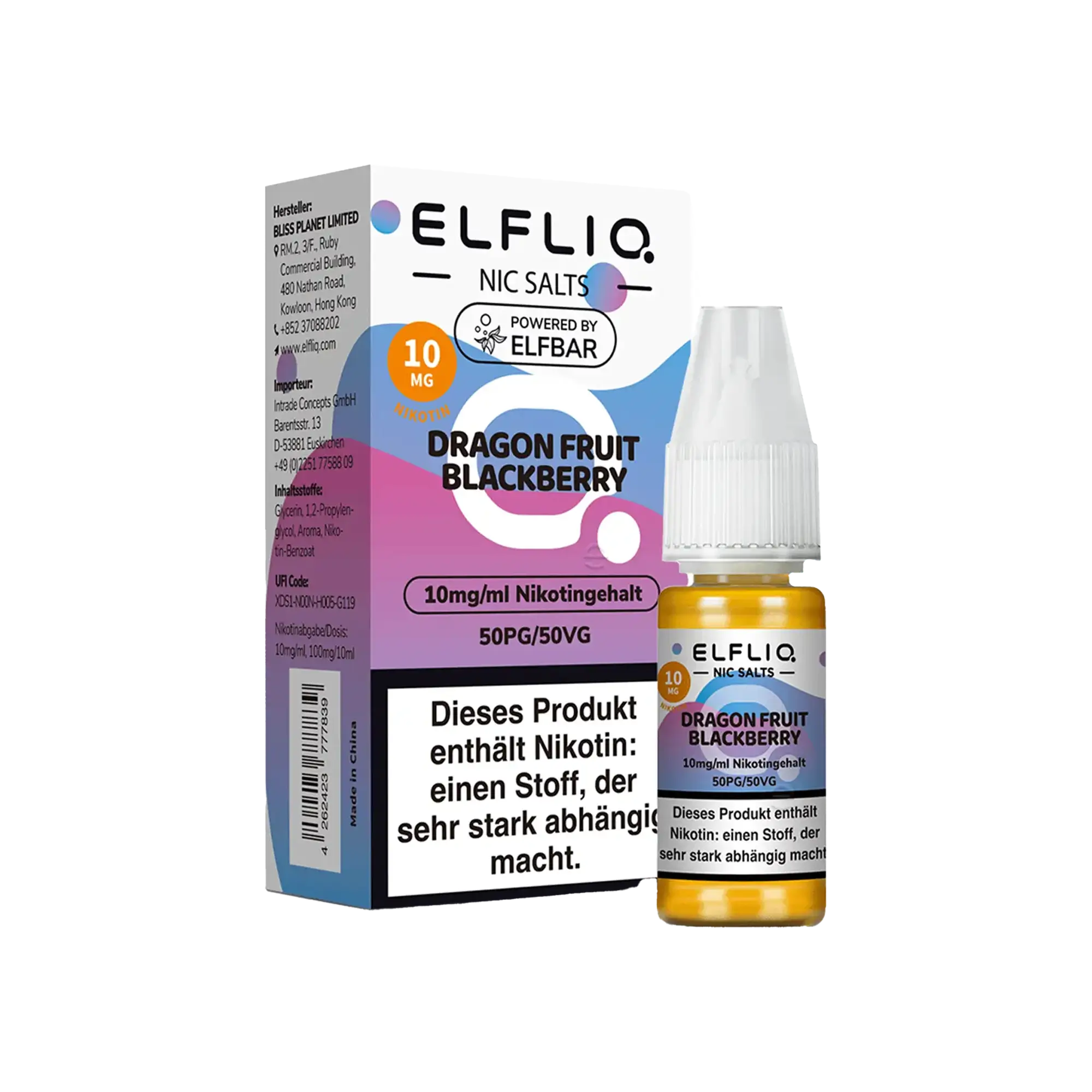 Elfliq Dragon Fruit Blackberry 10 ml Nikotinsalz Liquid