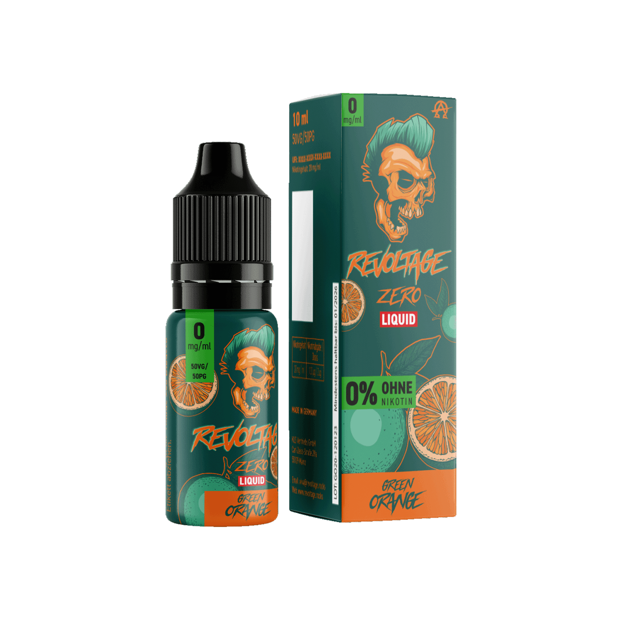Revoltage Green Orange 10 ml Hybrid NicSalt Liquid Revoltage Green Orange 10 ml Hybrid NicSalt Liquid