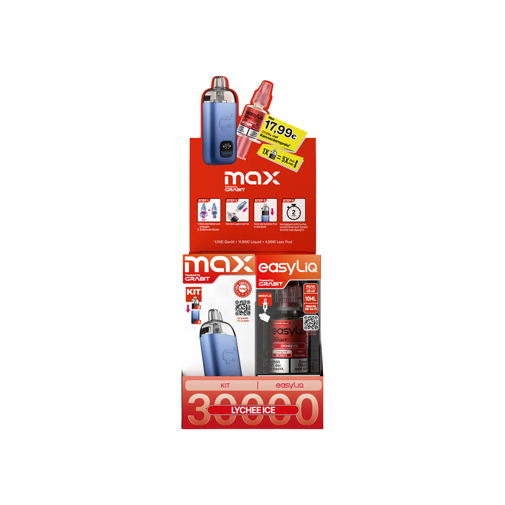 Grabit Max EasyLiq Bundle Lychee Ice 20 mg