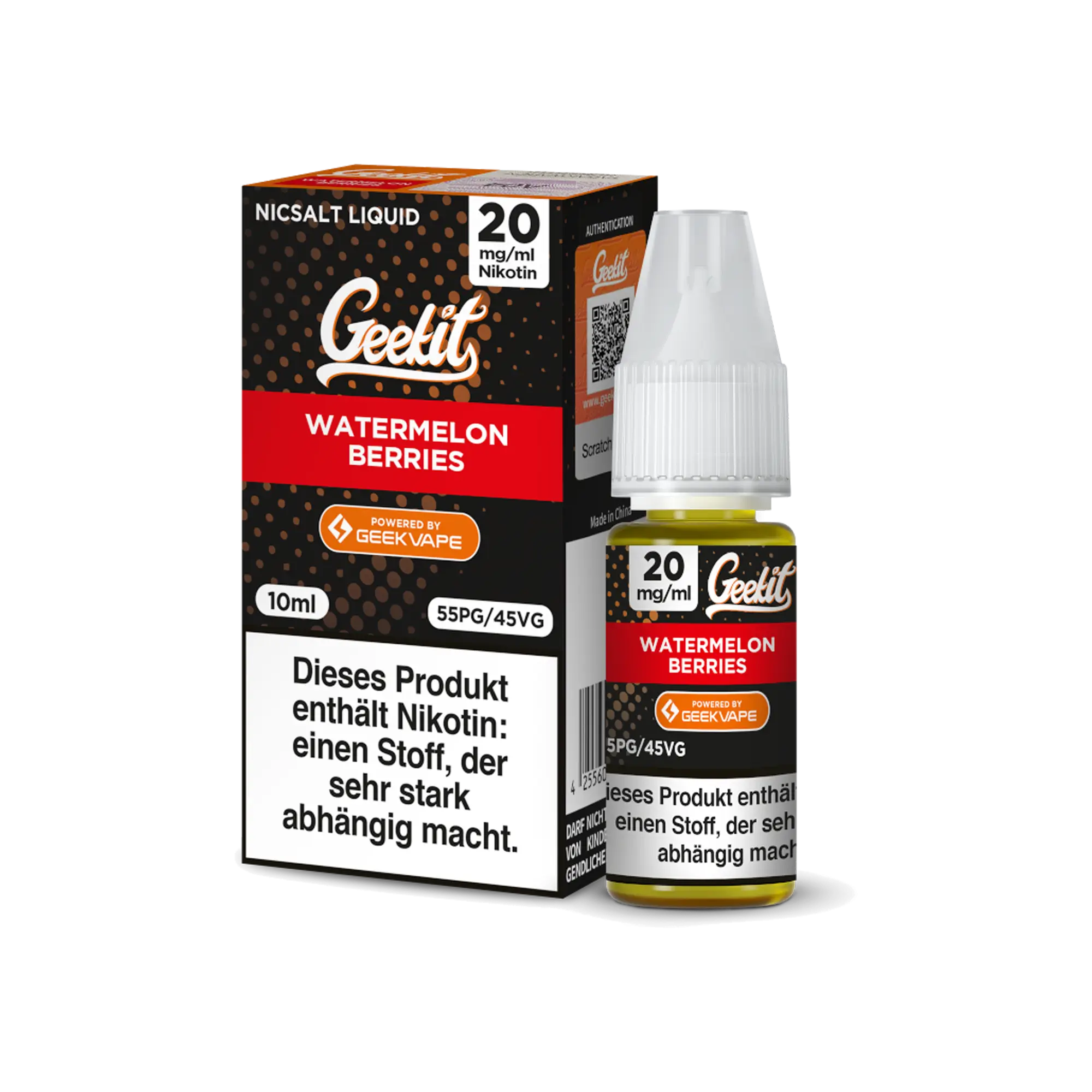 Geekit Watermelon Berries 10 ml Nikotinsalz Liquid Geekit Watermelon Berries 10 ml Nikotinsalz Liquid