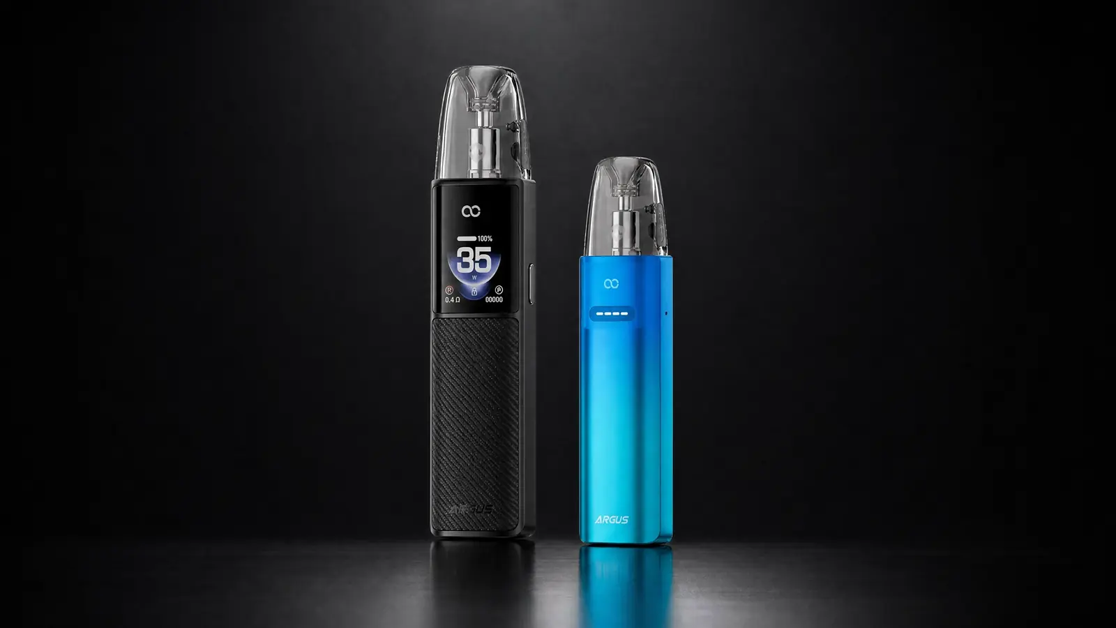 VOOPOO Argus G4 und Argus G4 Mini Pod-Kits nebeneinander im Vergleich