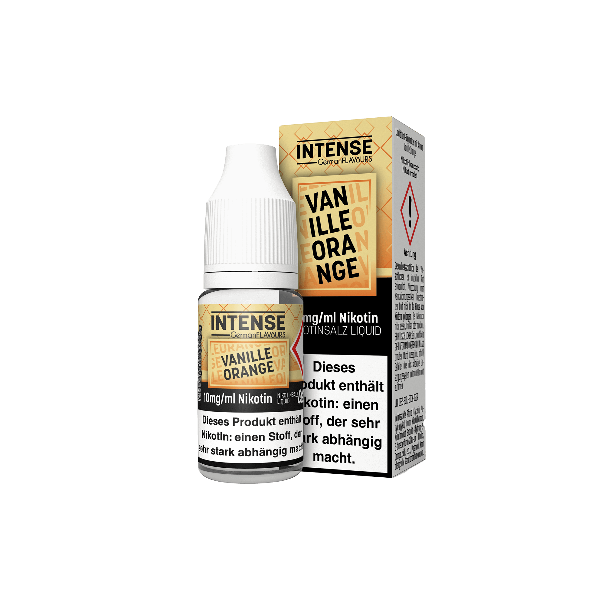 Intense Vanille Orange 10 ml Nikotinsalz Liquid - 5 mg Intense Vanille Orange 10 ml Nikotinsalz Liquid - 5 mg