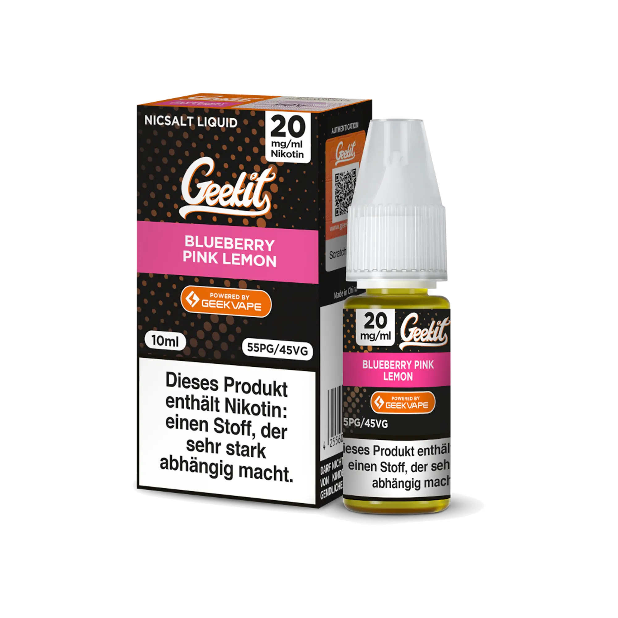 Geekit Blueberry Pink Lemon 10 ml Nikotinsalz Liquid