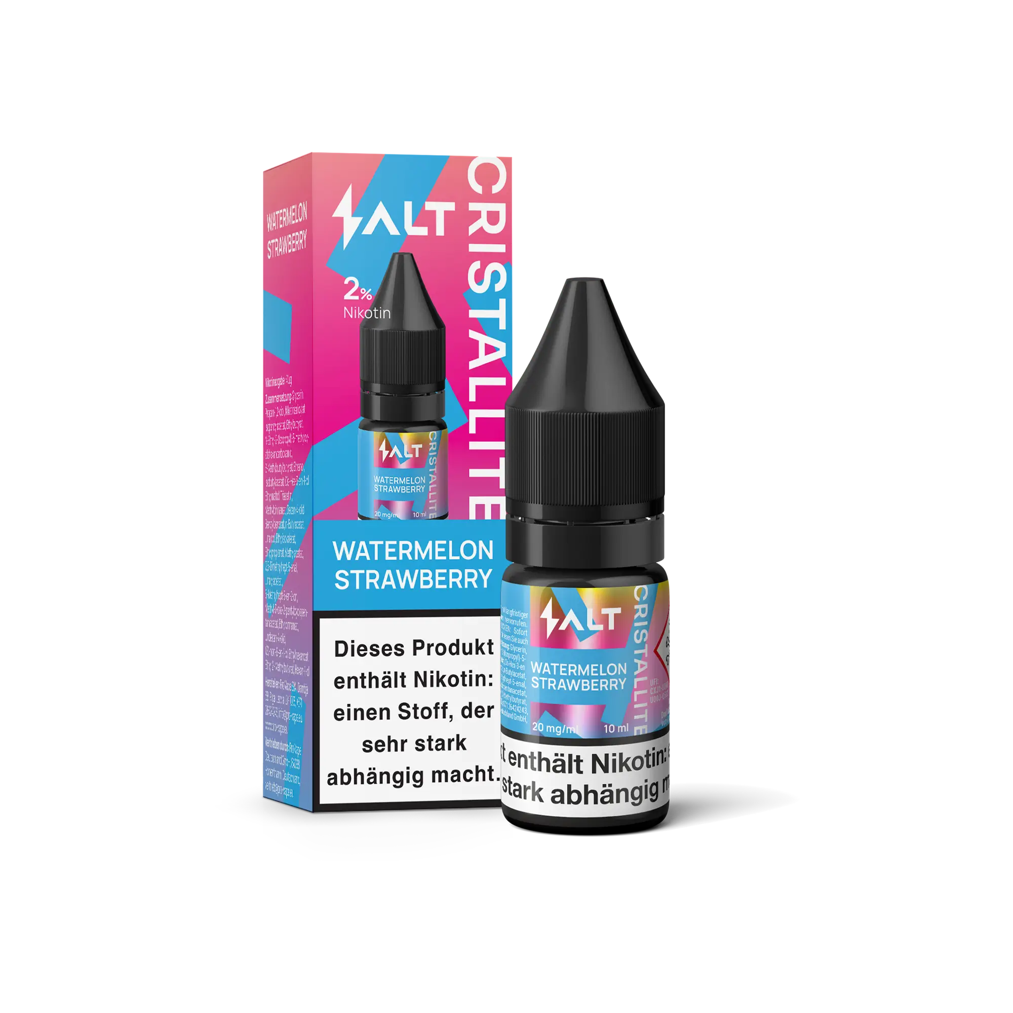 CRISTALLITE Watermelon Strawberry 10 ml Nikotinsalz Liquid