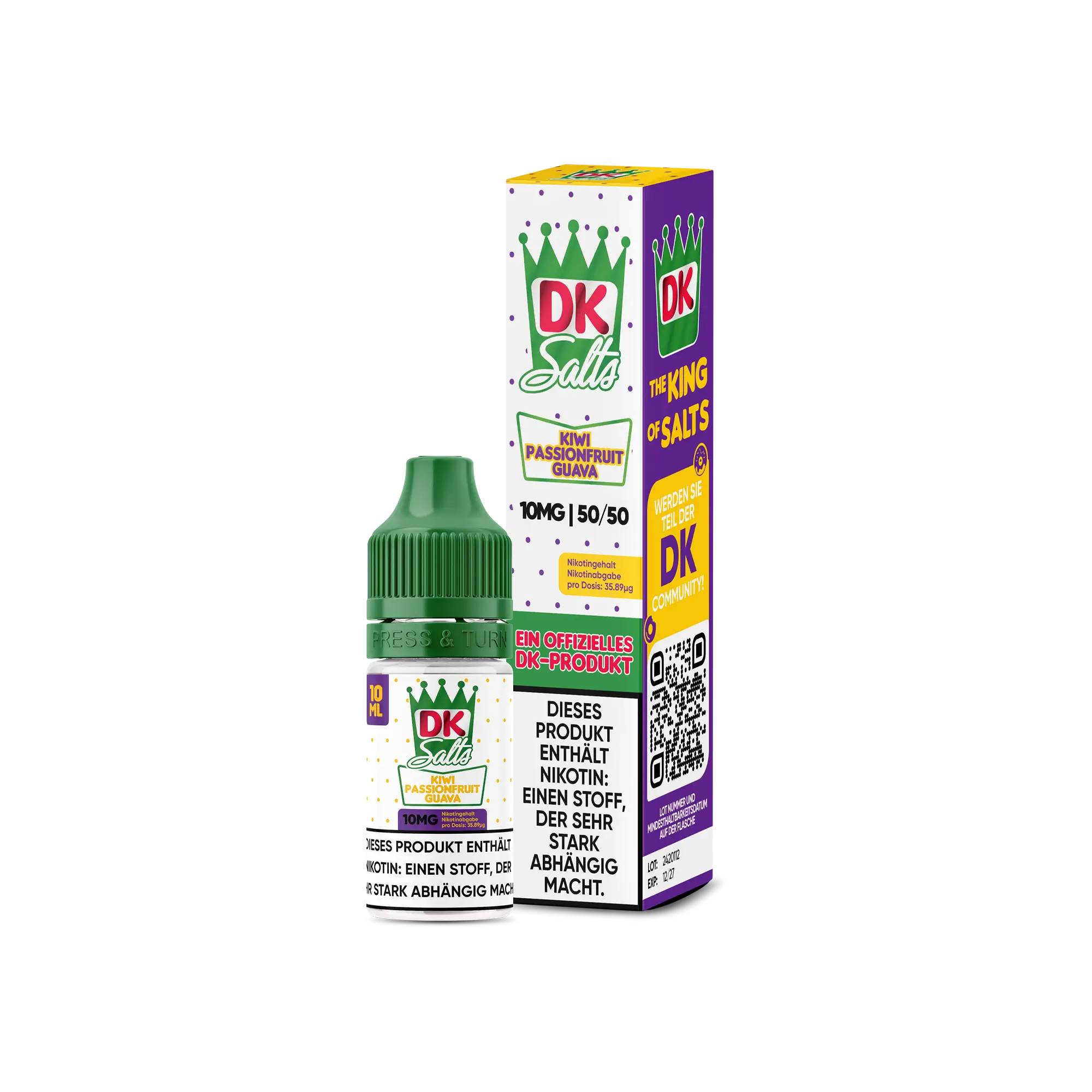 DK Salts Kiwi Passionfruit Guava 10 ml Nikotinsalz Liquid DK Salts Kiwi Passionfruit Guava 10 ml Nikotinsalz Liquid