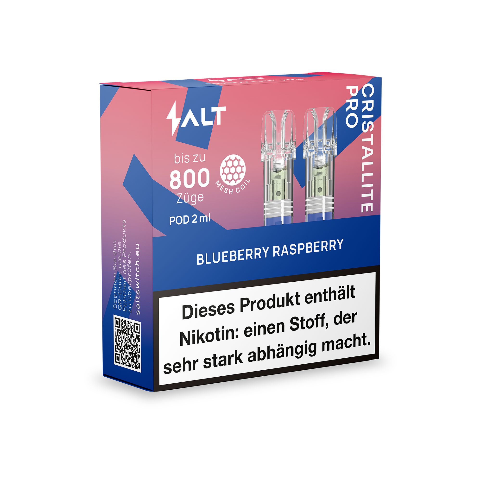 Cristallite Pro Pod Blueberry Raspberry 2 ml 20 mg (2er Pack) Cristallite Pro Pod Blueberry Raspberry 2 ml 20 mg (2er Pack)