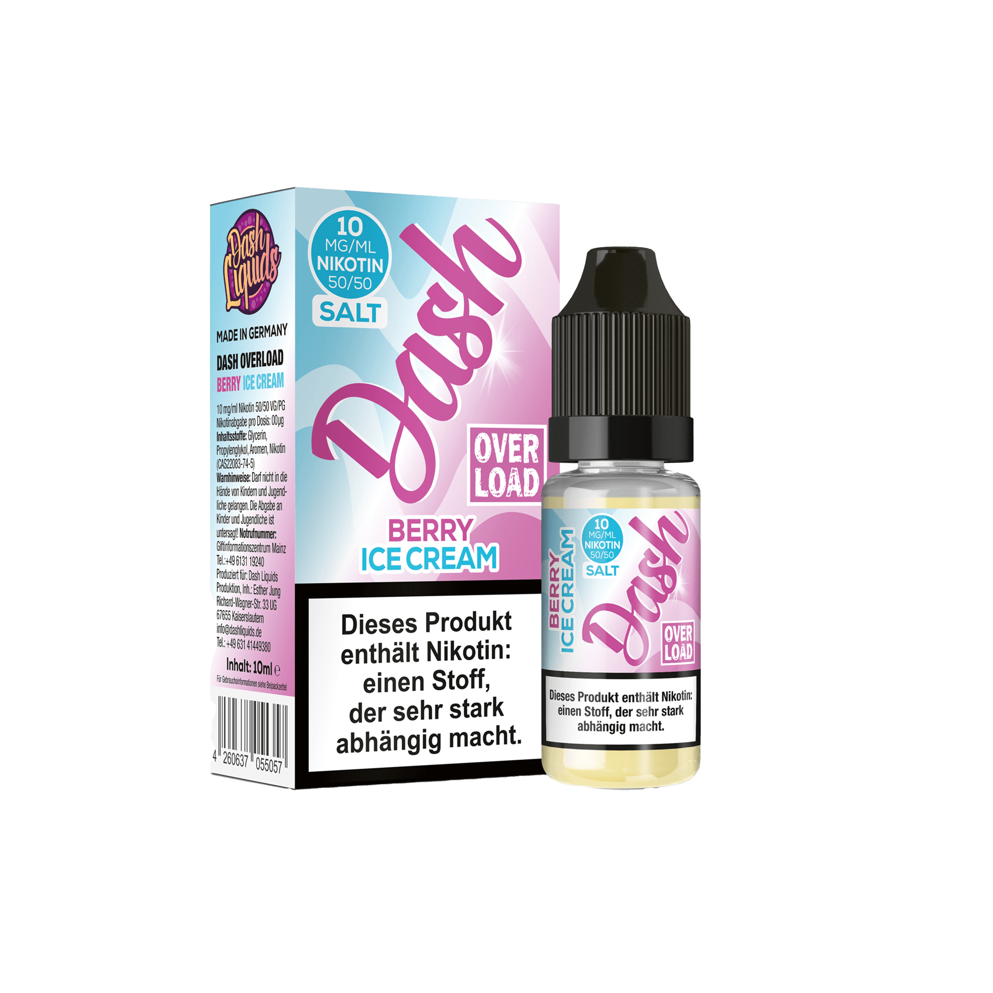 Dash Overload Berry Ice Cream 10 ml NicSalt Liquid Dash Overload Berry Ice Cream 10 ml NicSalt Liquid