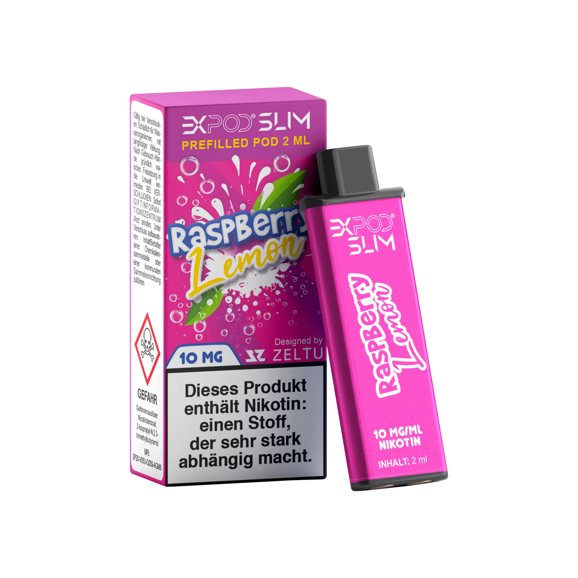 Exvape Expod Slim Raspberry Lemon 2 ml Prefilled Pod