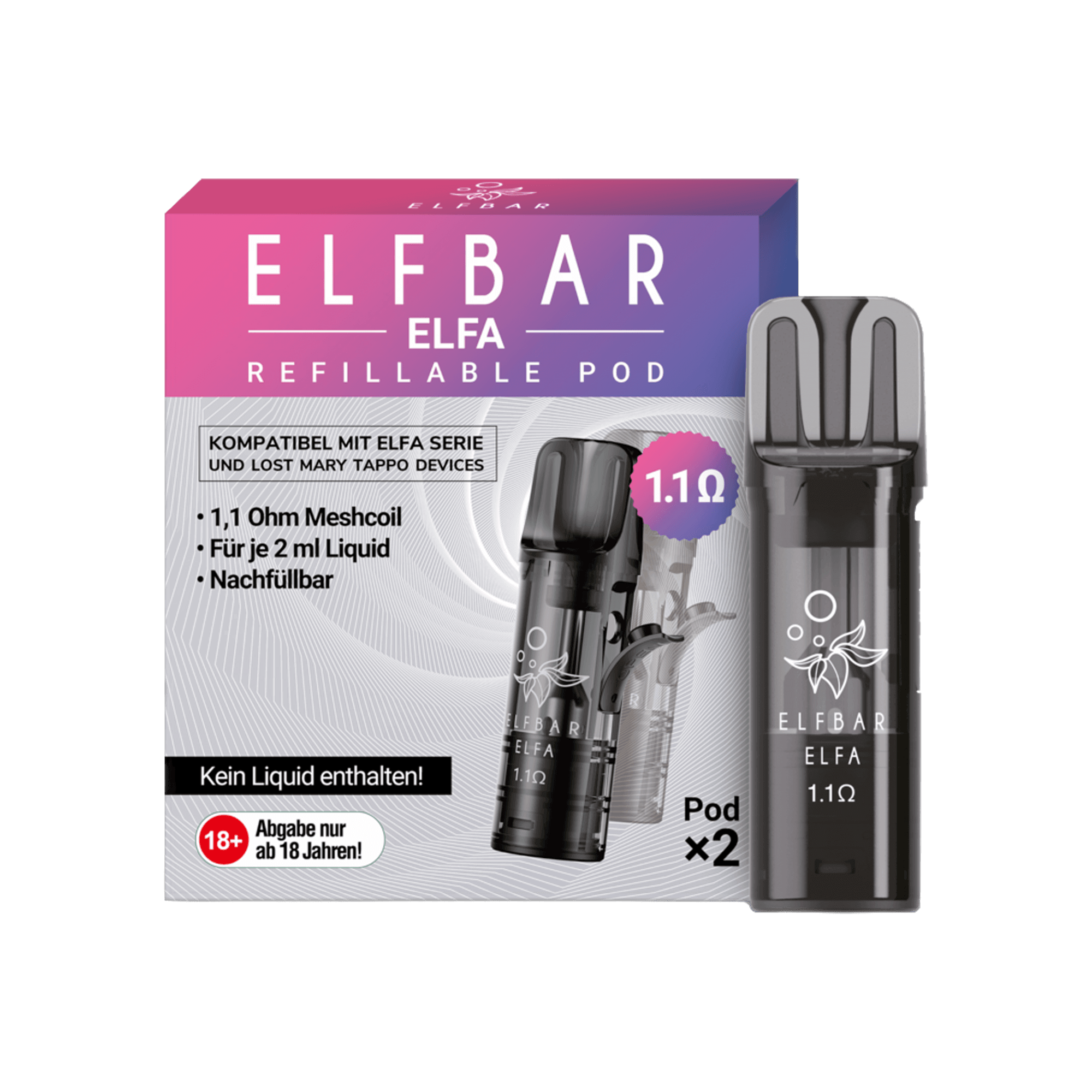 ELFBAR Elfa 1,1 Pod | E6 House of Vape ELFBAR Elfa 1,1 Pod | E6 House of Vape