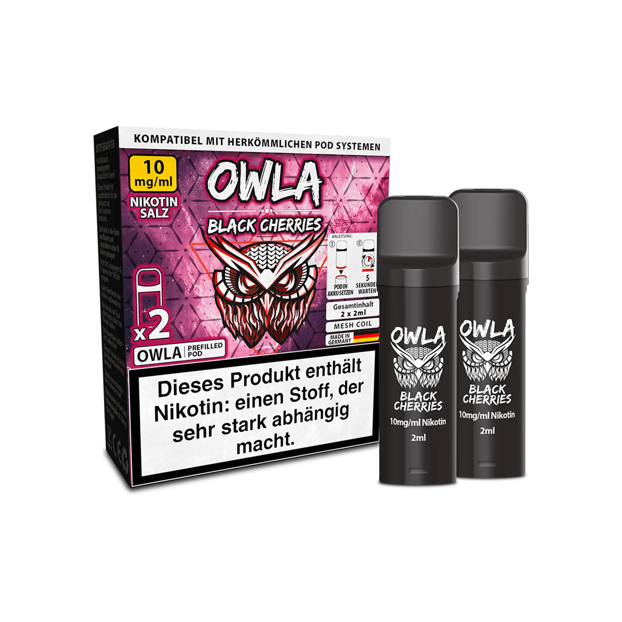 Owla Black Cherries Prefilled Pod 2er Pack