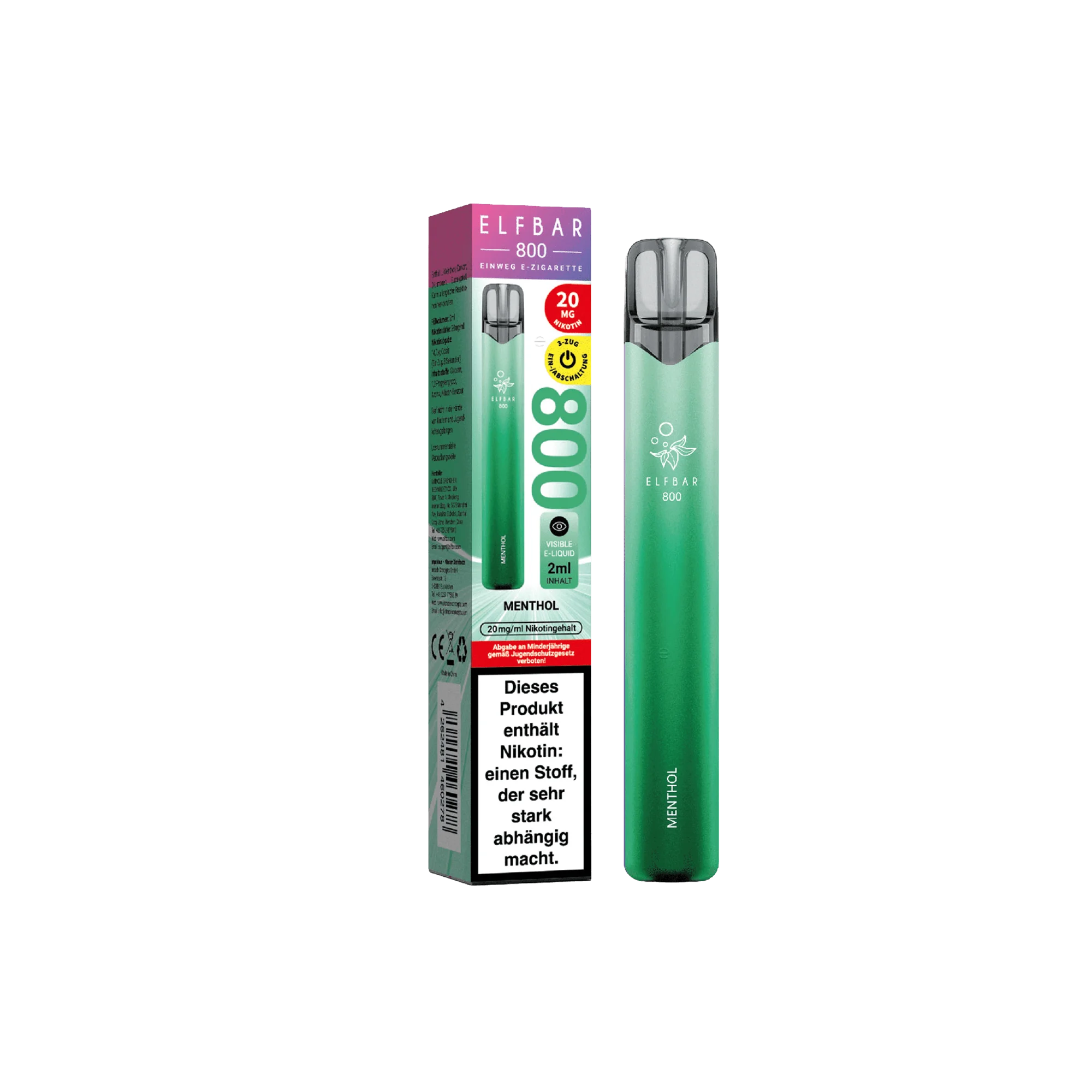 Elfbar 800 Menthol Einweg E-Zigarette 20 mg