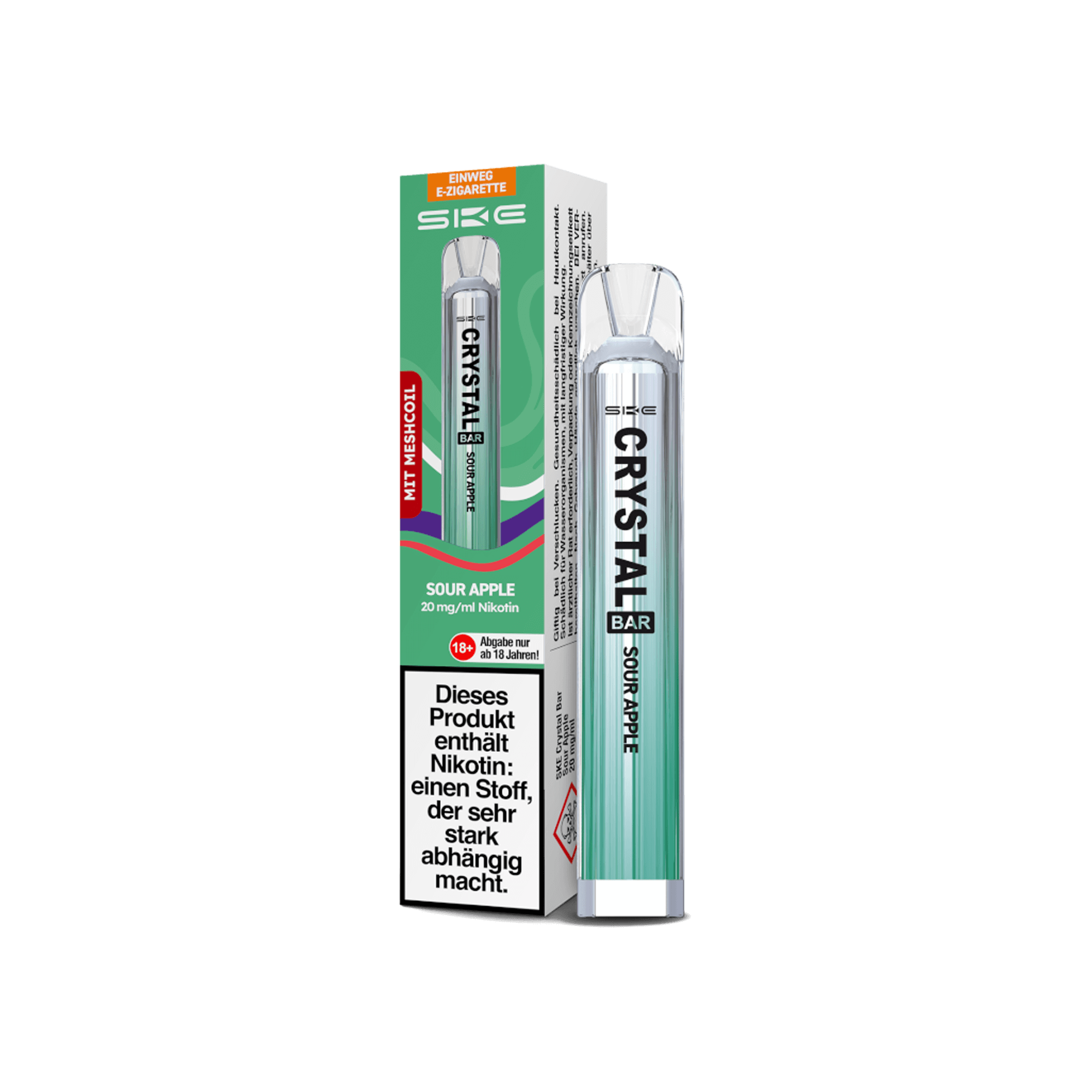 SKE Crystal Bar Sour Apple 20 mg SKE Crystal Bar Sour Apple 20 mg
