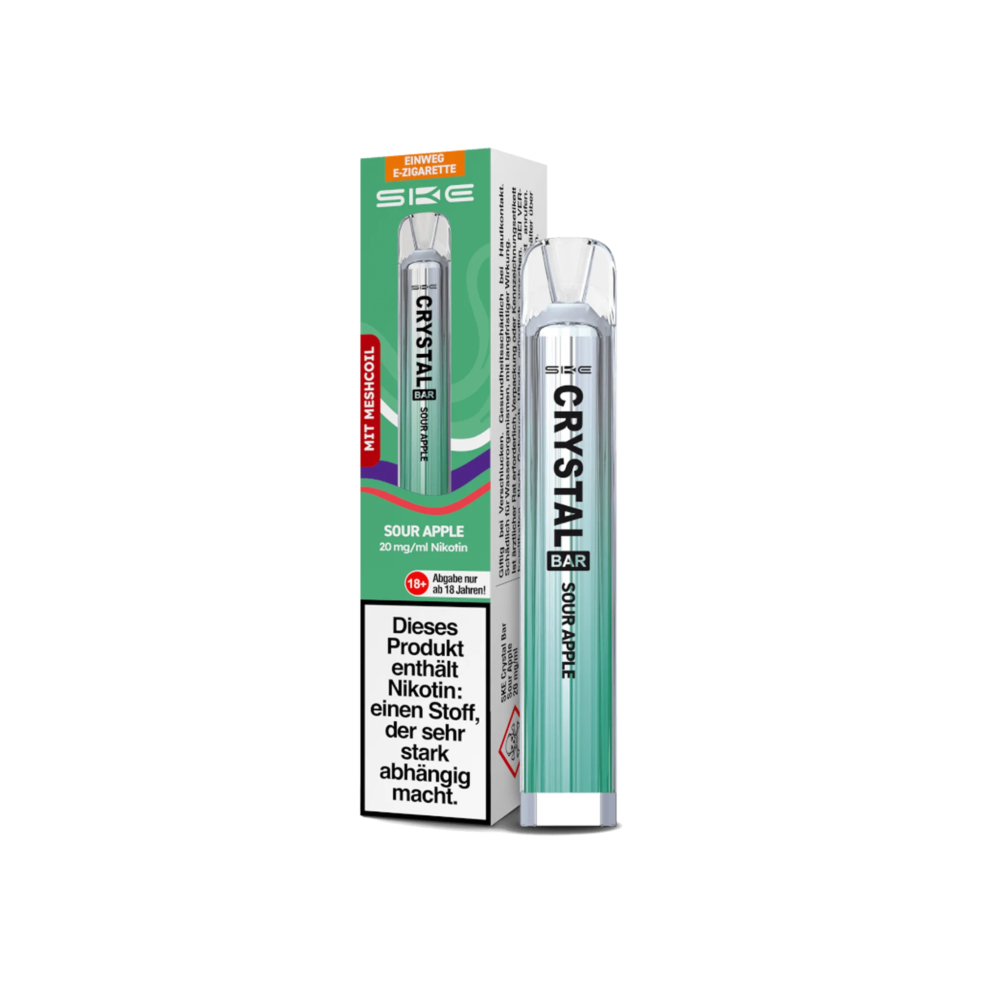 SKE Crystal Bar Sour Apple 20 mg
