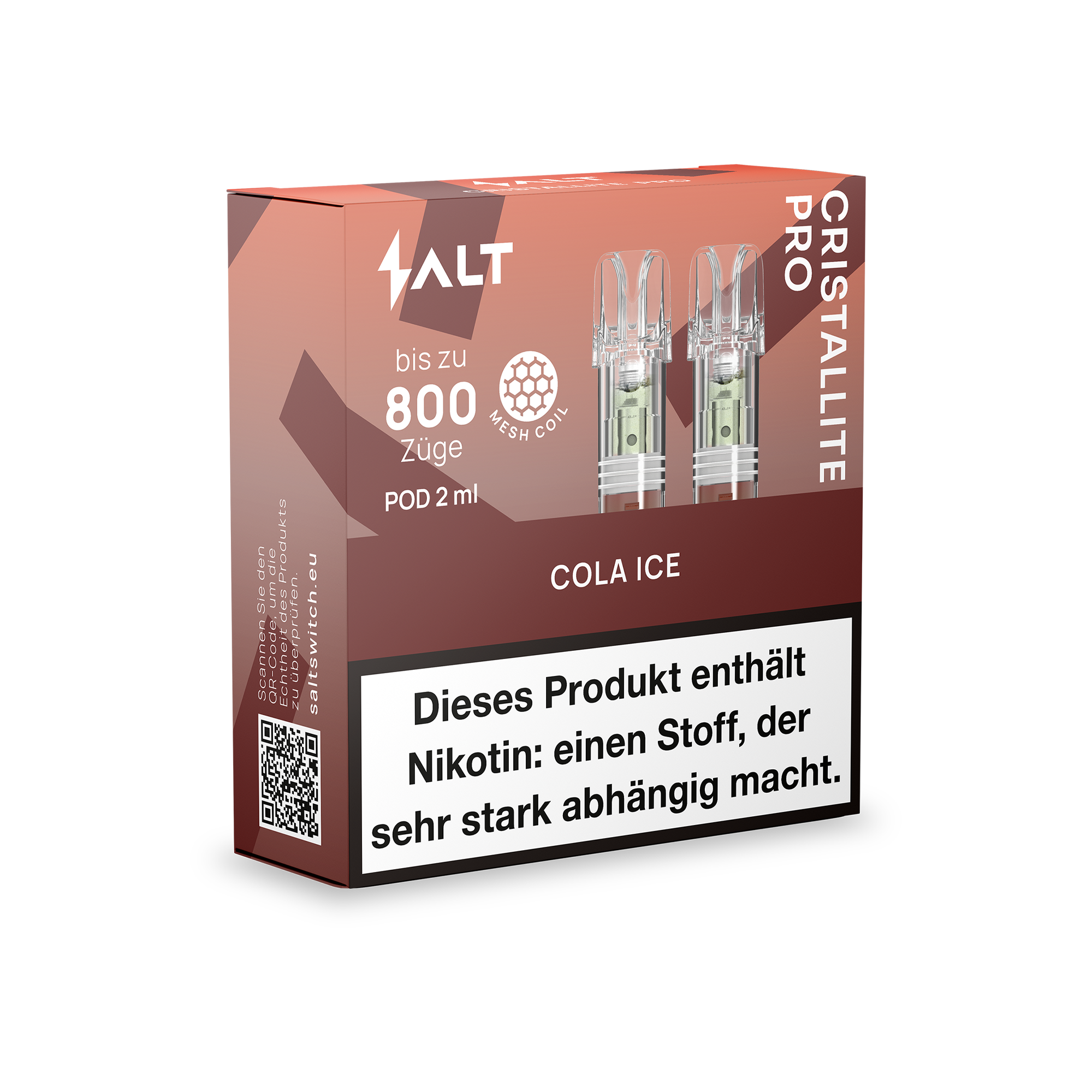 CRISTALLITE PRO Pod Cola Ice 2 ml 20 mg (2er Pack)