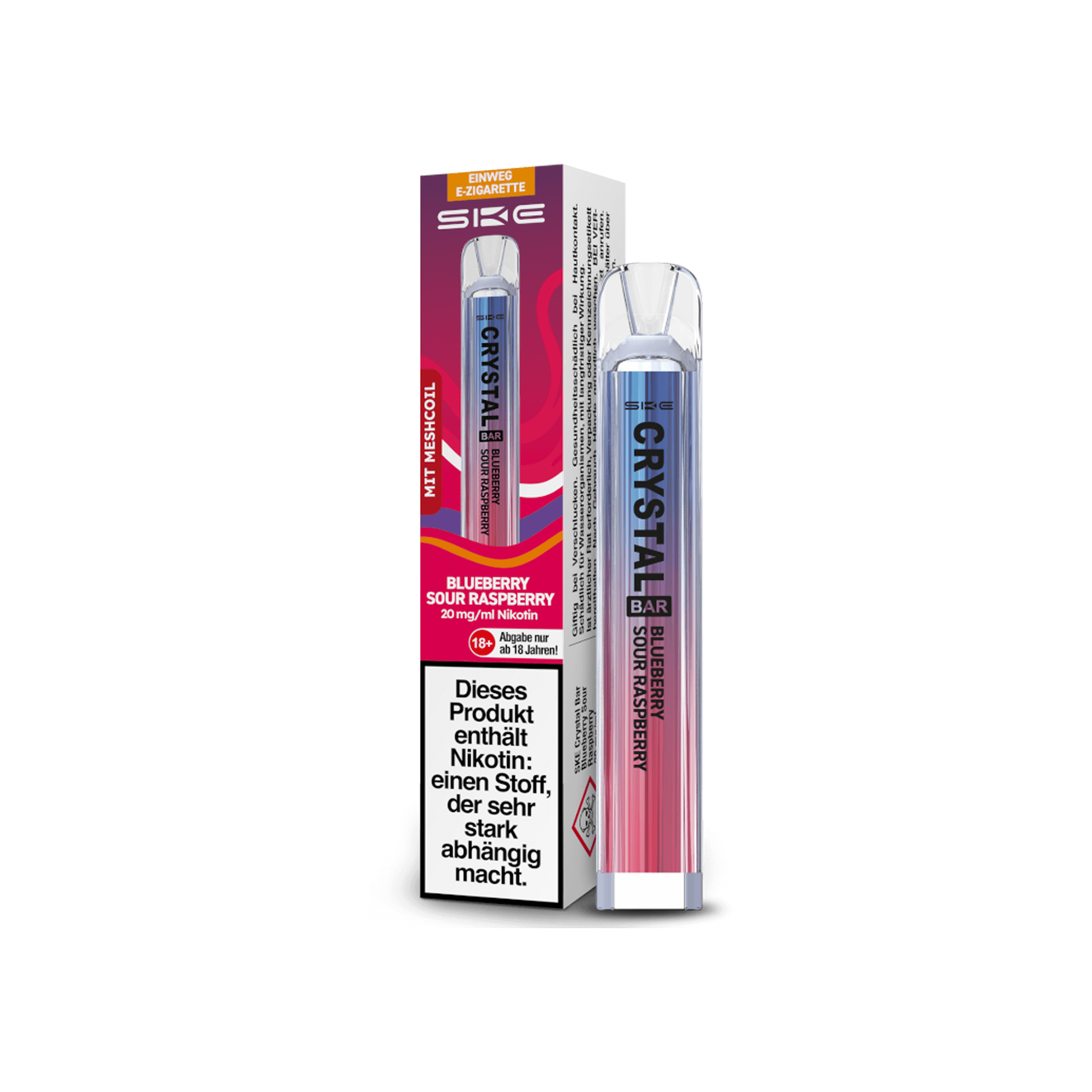 SKE Crystal Bar Blueberry Sour Raspberry 20 mg SKE Crystal Bar Blueberry Sour Raspberry 20 mg