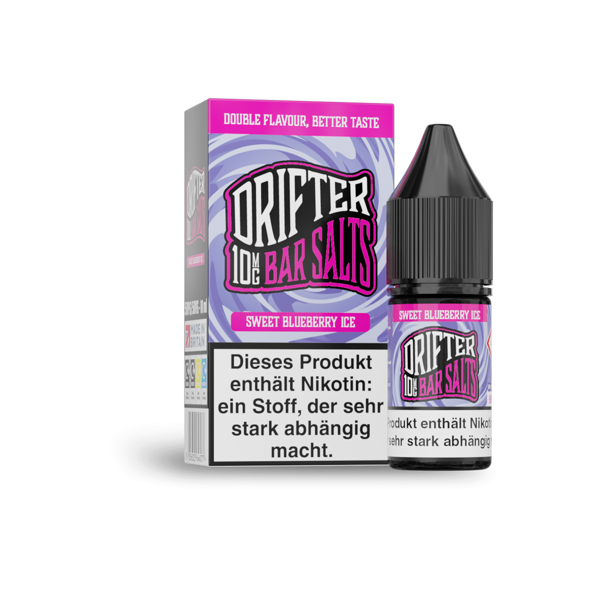 Drifter Bar Salts Sweet Blueberry Ice 10 ml Nikotinsalz Liquid Drifter Bar Salts Sweet Blueberry Ice 10 ml Nikotinsalz Liquid