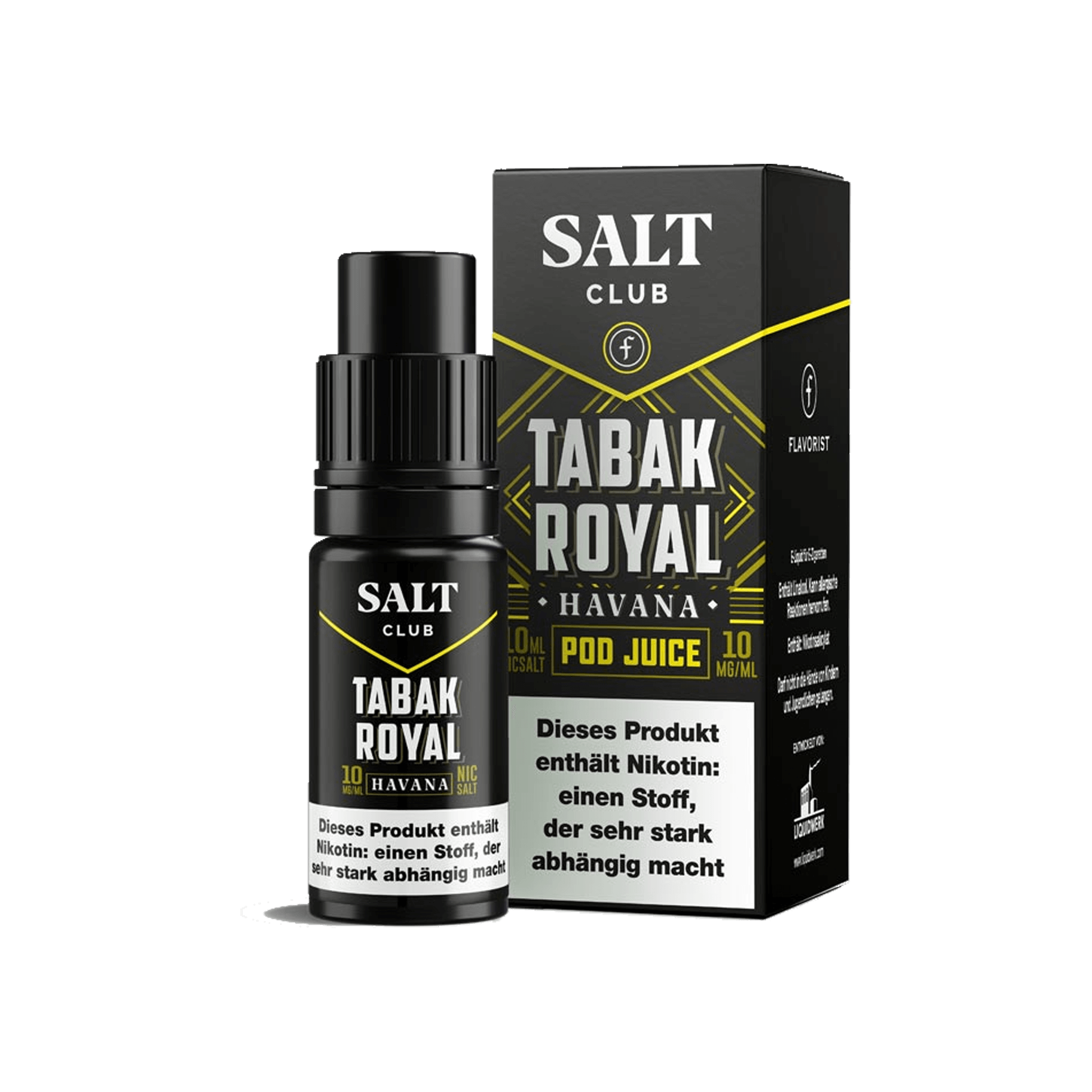 Flavorist Salt Club Tabak Royal Havana 10 ml Liquid