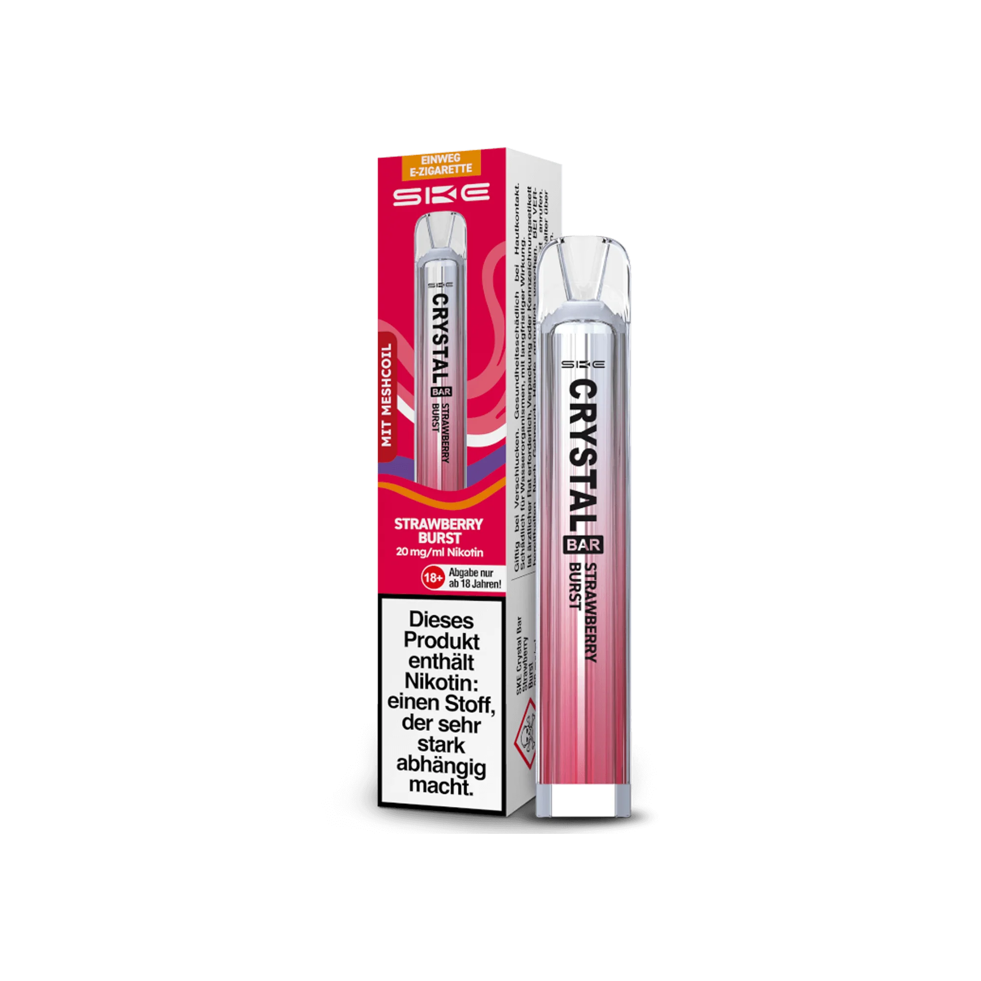 SKE Crystal Bar Strawberry Burst 20 mg Einweg E-Zigarette