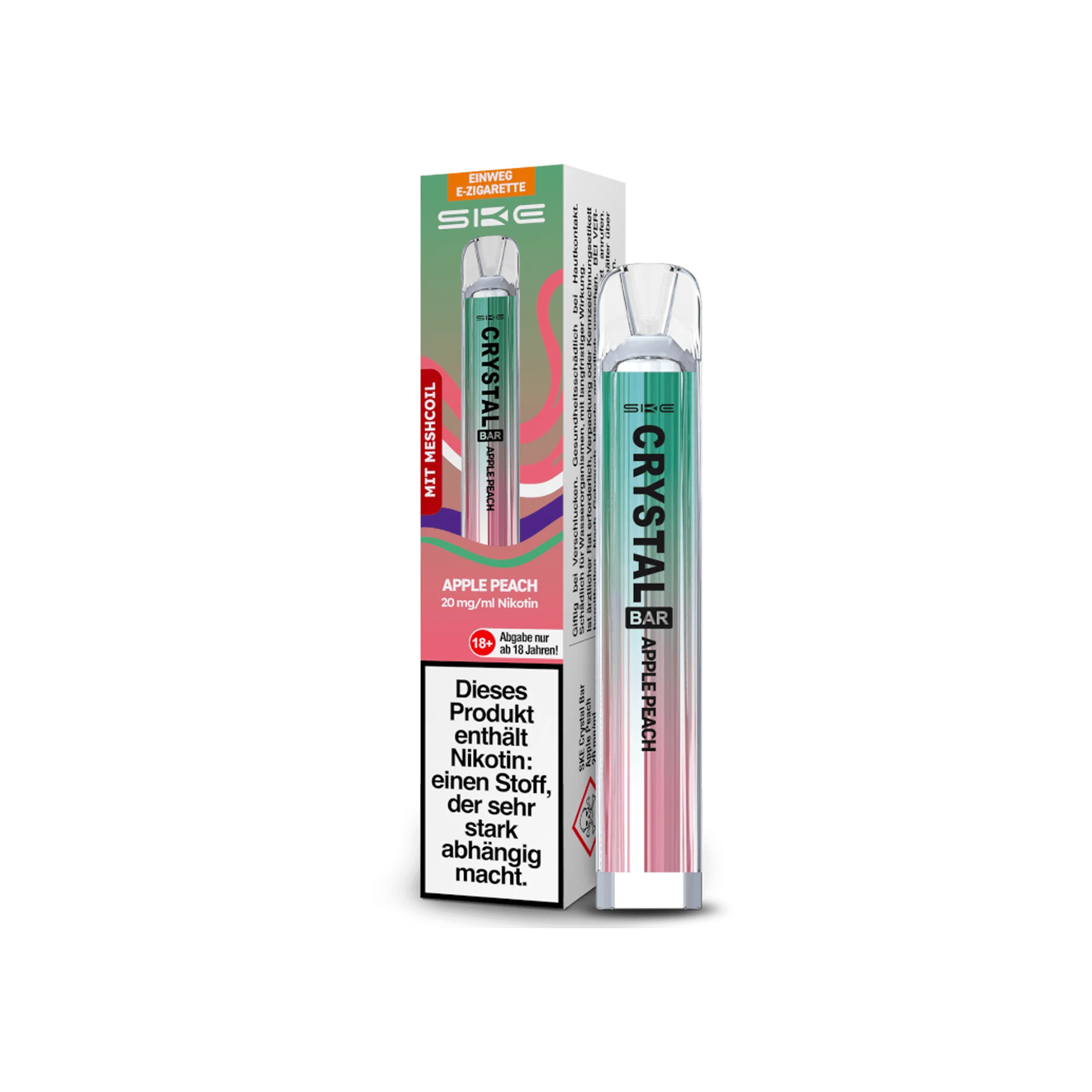 SKE Crystal Bar Apple Peach 20 mg Einweg E-Zigarette