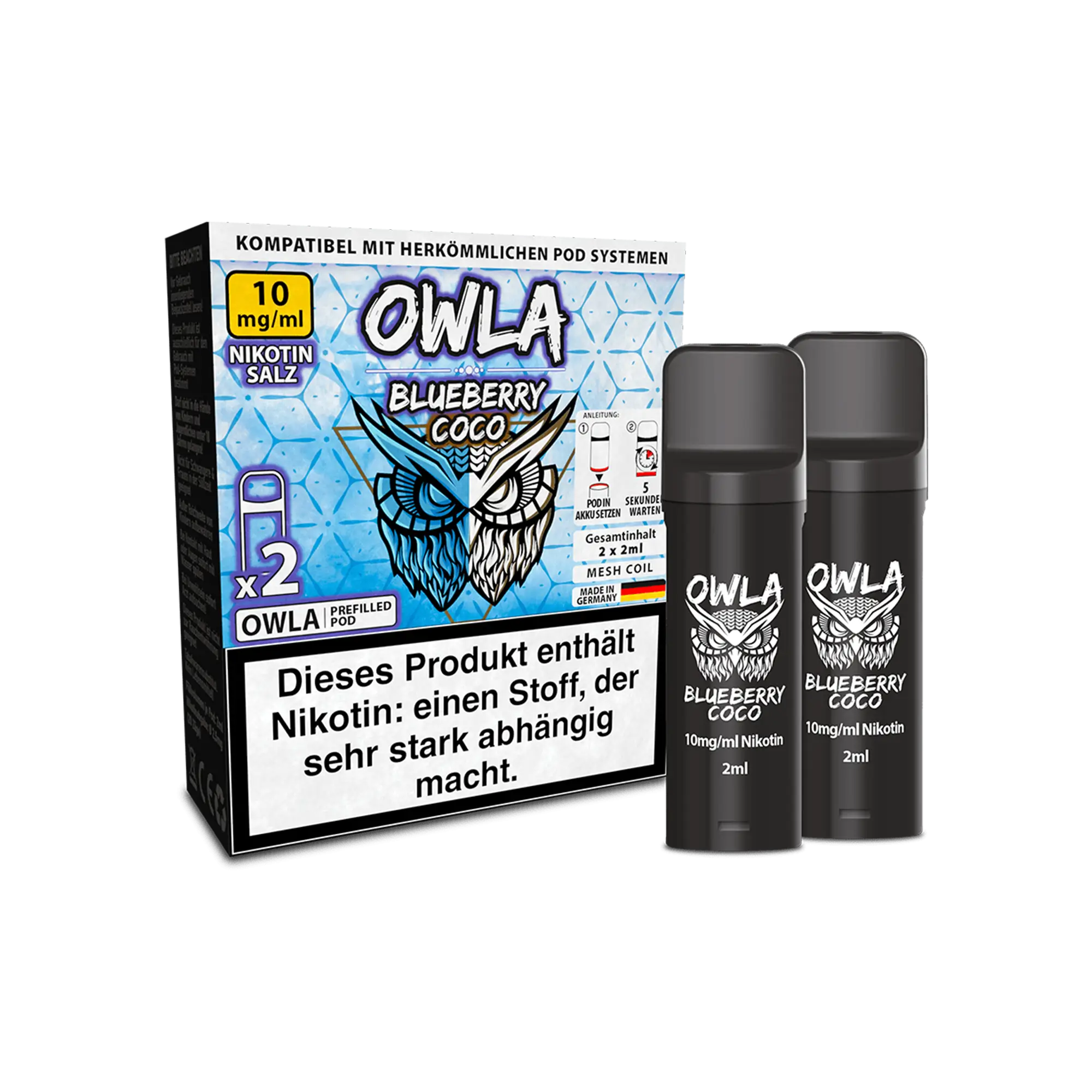 Owla Blueberry Coco Prefilled Pod 2er Pack