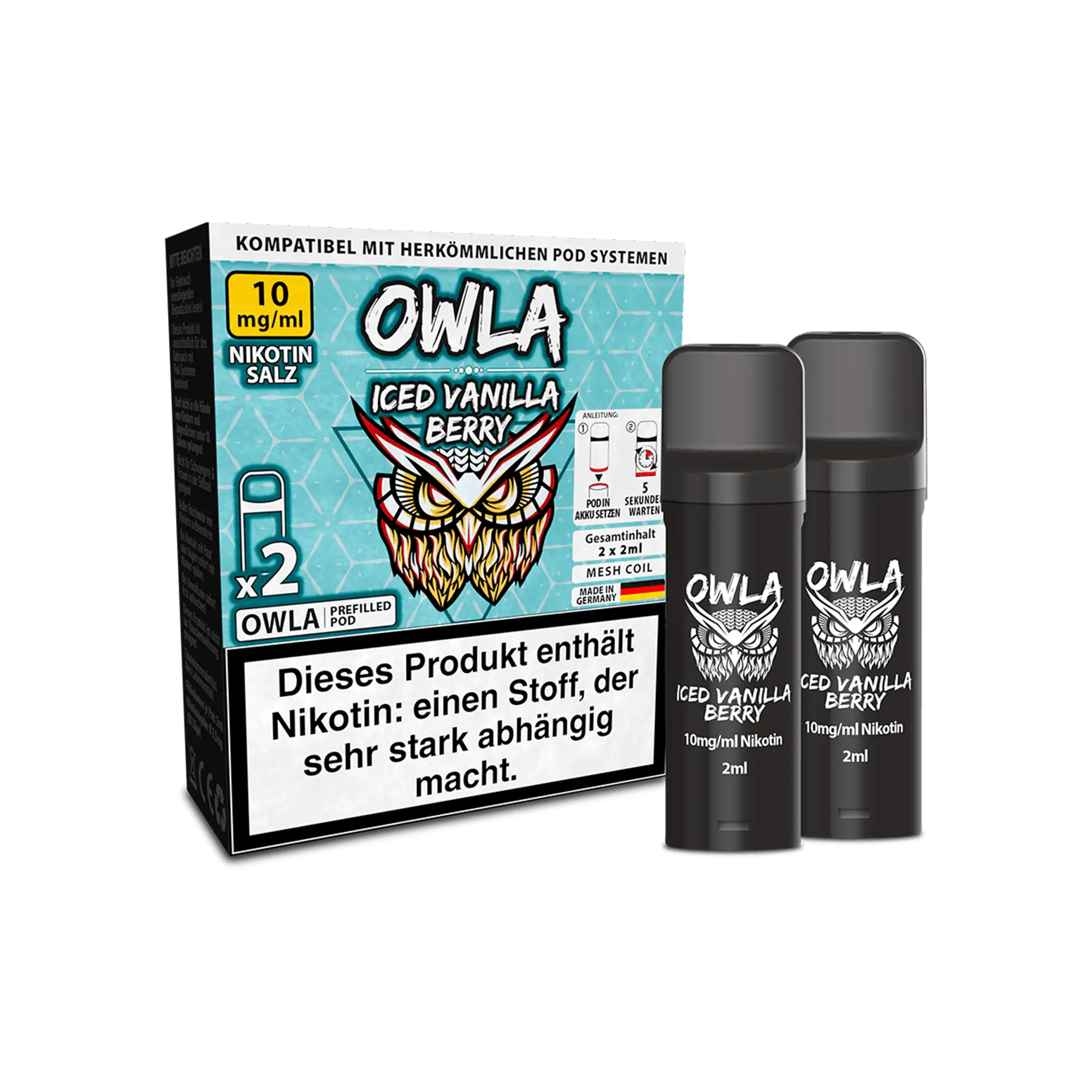 Owla Iced Vanilla Berry Prefilled Pod 2er Pack