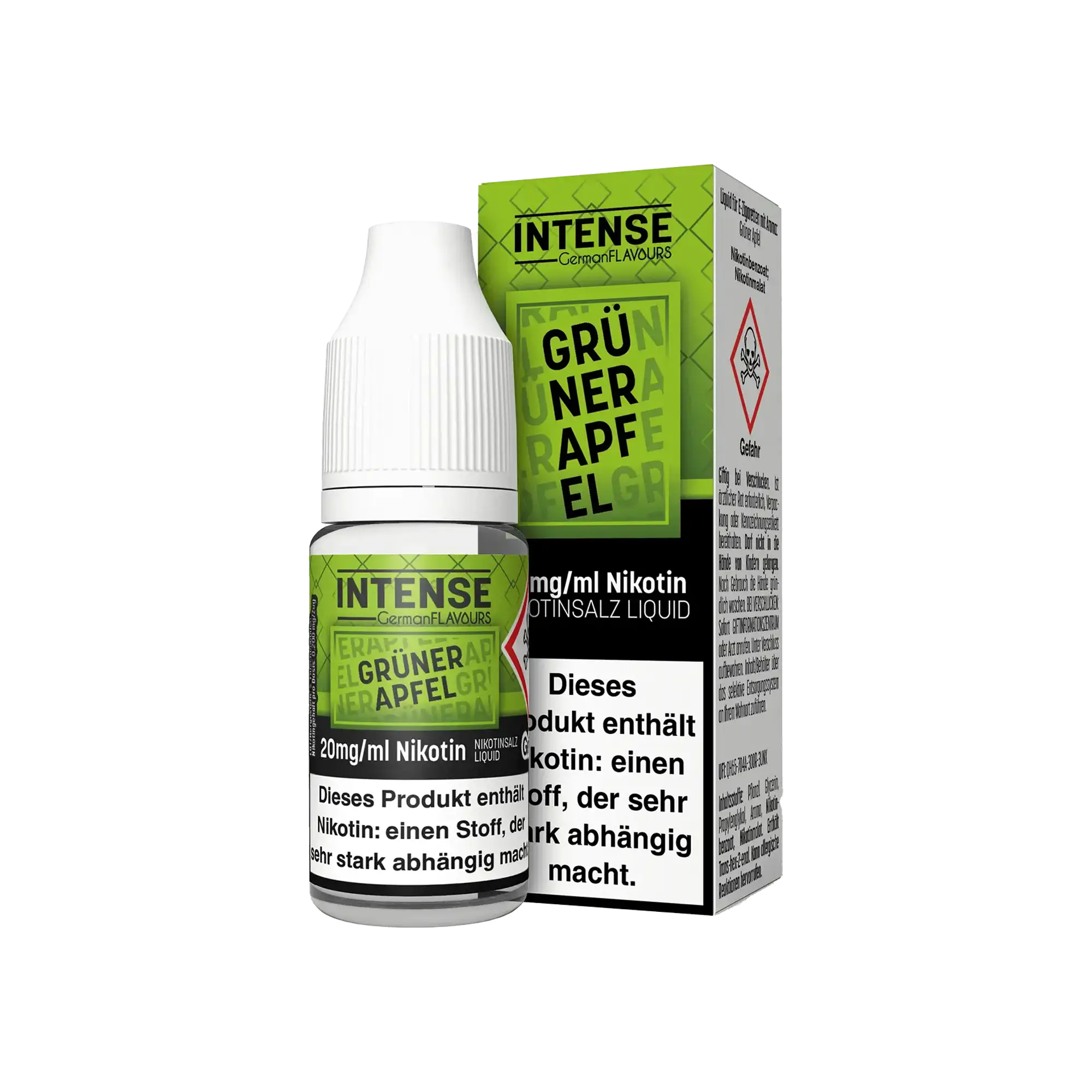Intense Grüner Apfel 10 ml Nikotinsalz Liquid - 20 mg