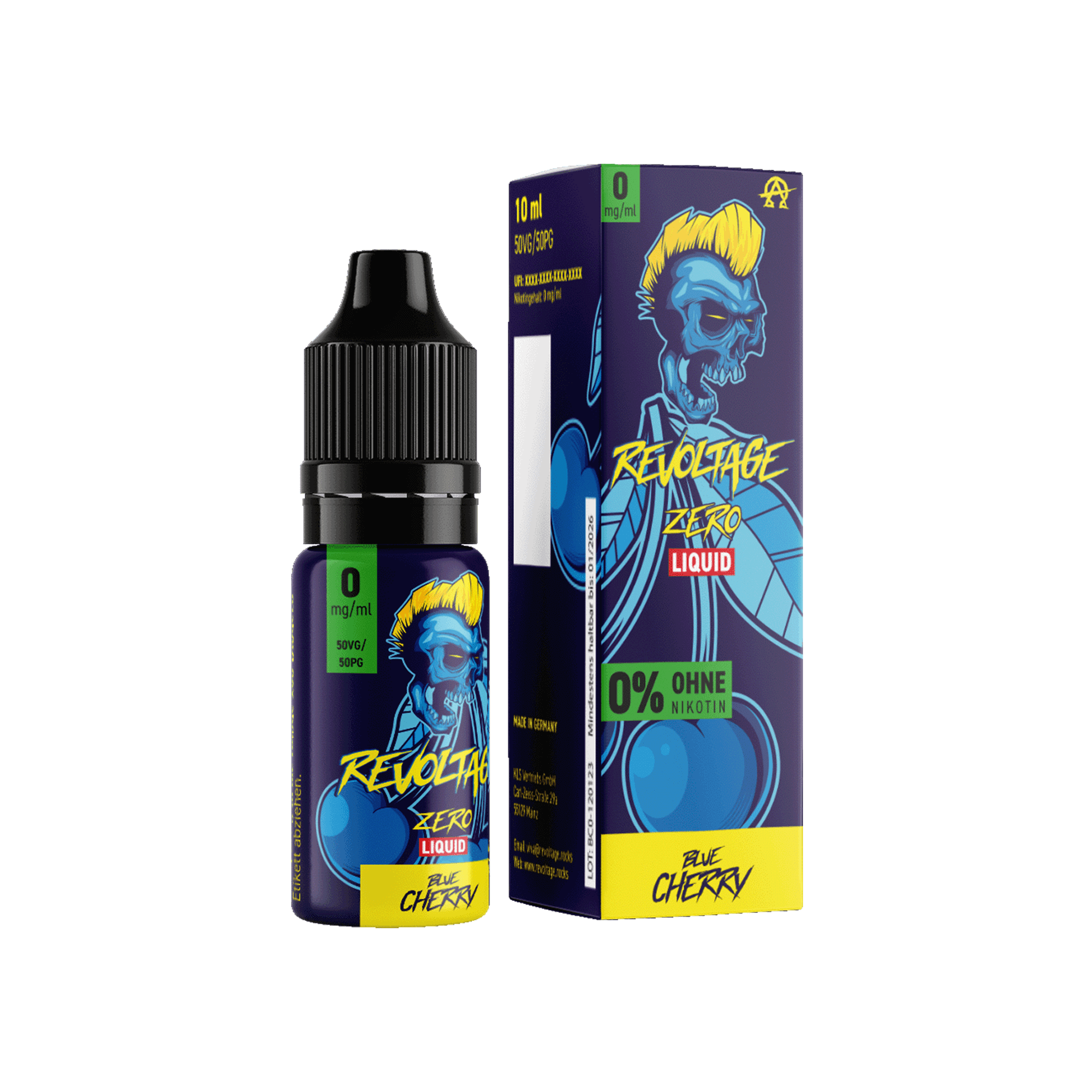 Revoltage Blue Cherry 10 ml Hybrid NicSalt Liquid Revoltage Blue Cherry 10 ml Hybrid NicSalt Liquid