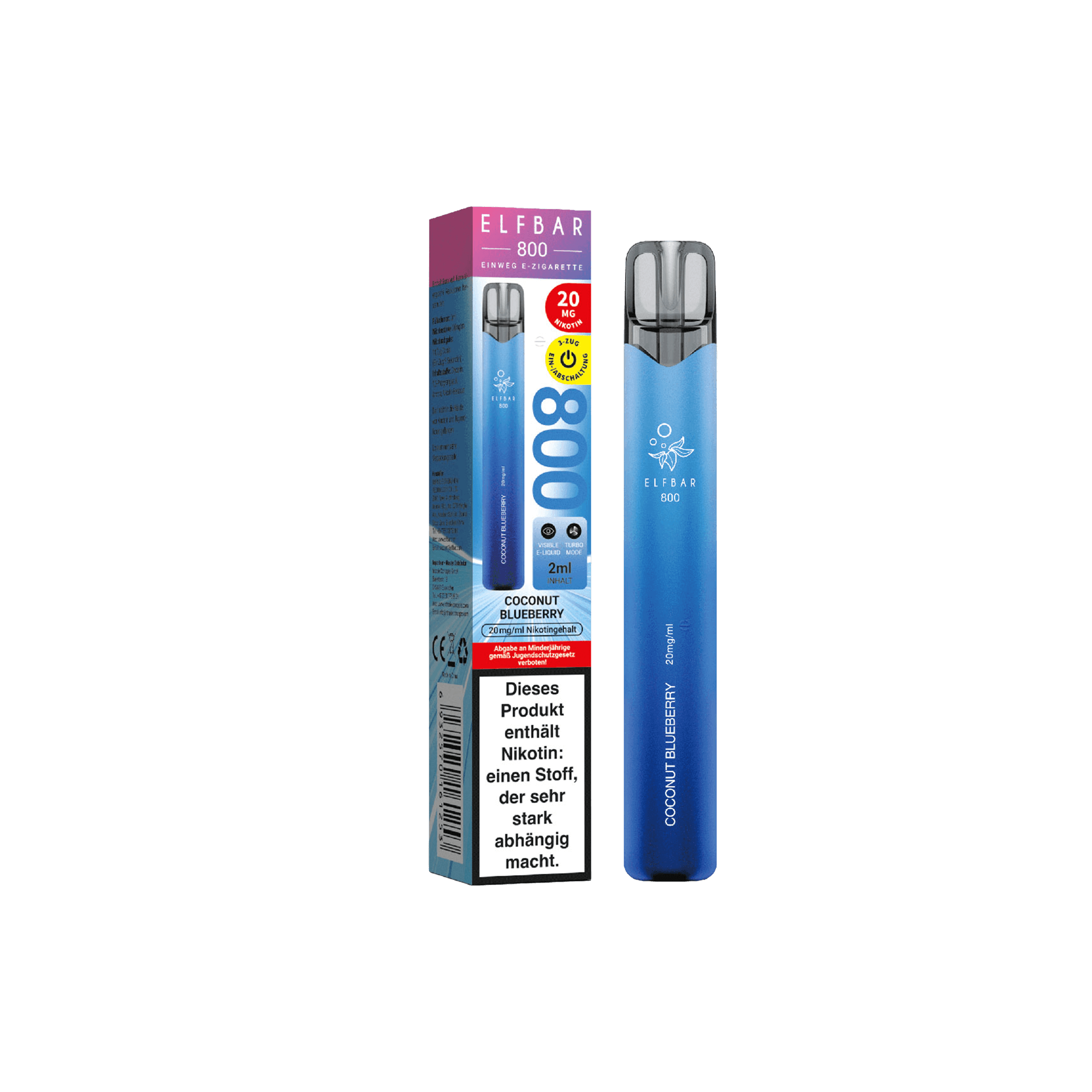 Elfbar 800 Coconut Blueberry Einweg E-Zigarette 20 mg Elfbar 800 Coconut Blueberry Einweg E-Zigarette 20 mg