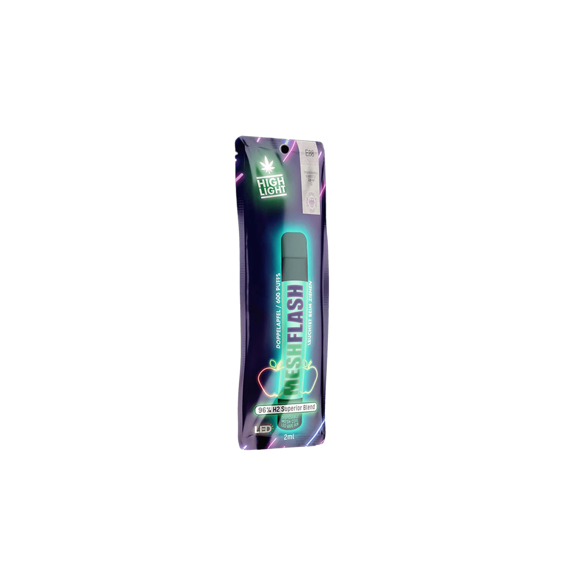 Highlight Meshflash Doppelapfel 0 mg H2 Superior Vape