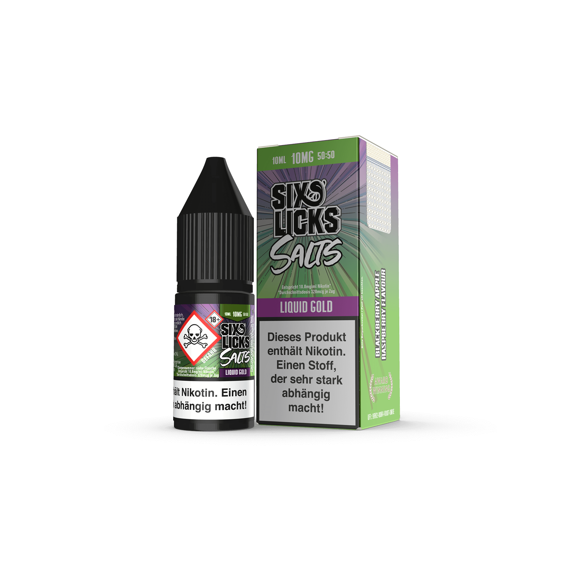 Six Licks Liquid Gold 10 ml NicSalt Liquid Six Licks Liquid Gold 10 ml NicSalt Liquid