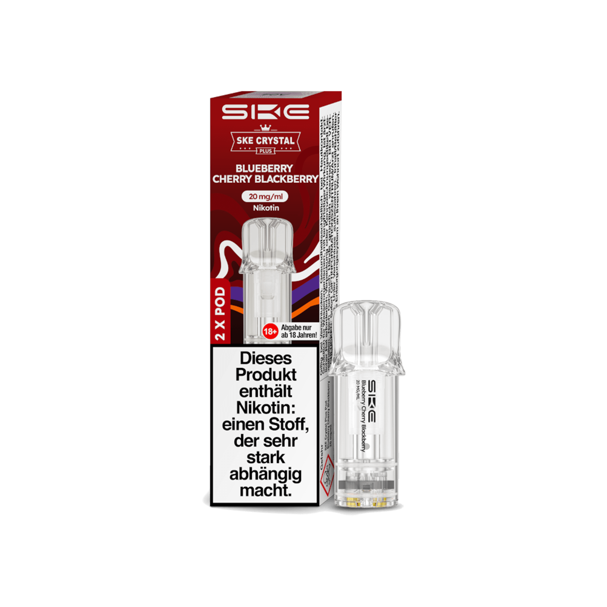 SKE Crystal Plus Pods Blueberry Cherry Blackberry 20 mg SKE Crystal Plus Pods Blueberry Cherry Blackberry 20 mg