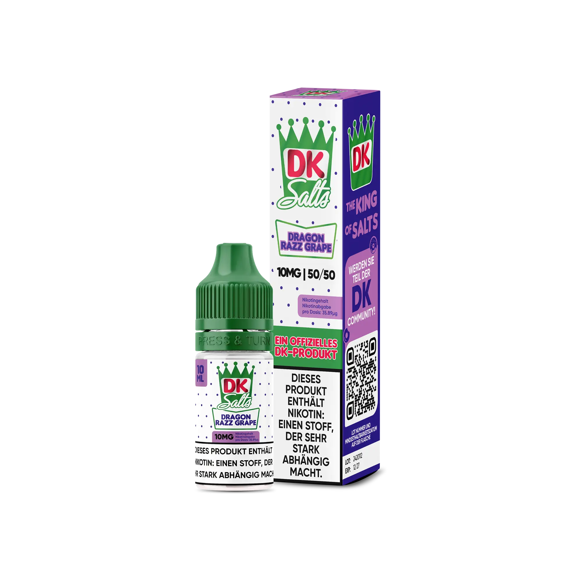 DK Salts Dragon Razz Grape 10 ml Nikotinsalz Liquid DK Salts Dragon Razz Grape 10 ml Nikotinsalz Liquid