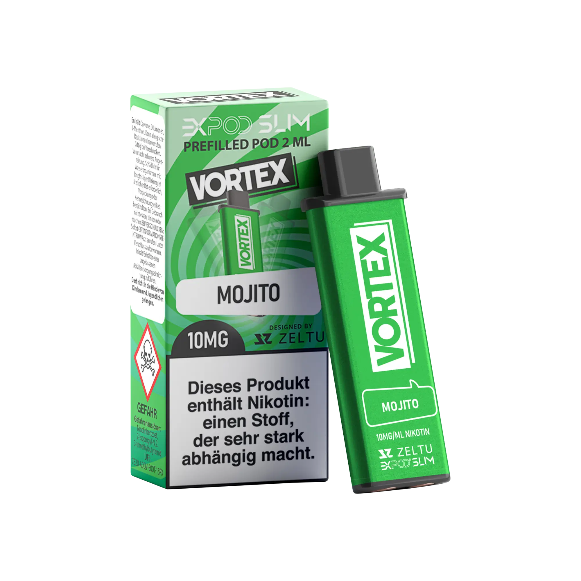 Exvape Expod Slim Vortex Mojito 2 ml Prefilled Pod