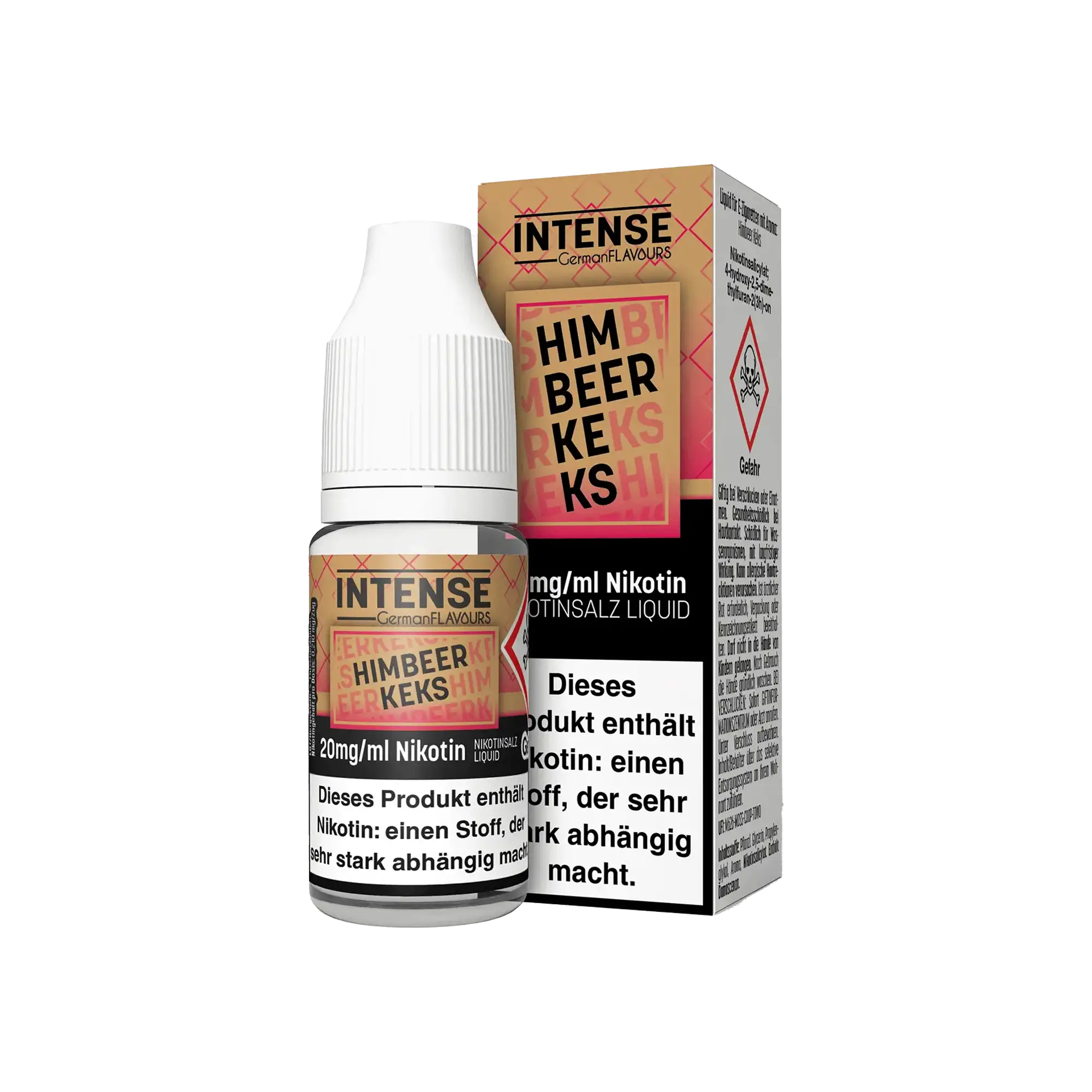 Intense Himbeer Keks 10 ml Nikotinsalz Liquid
