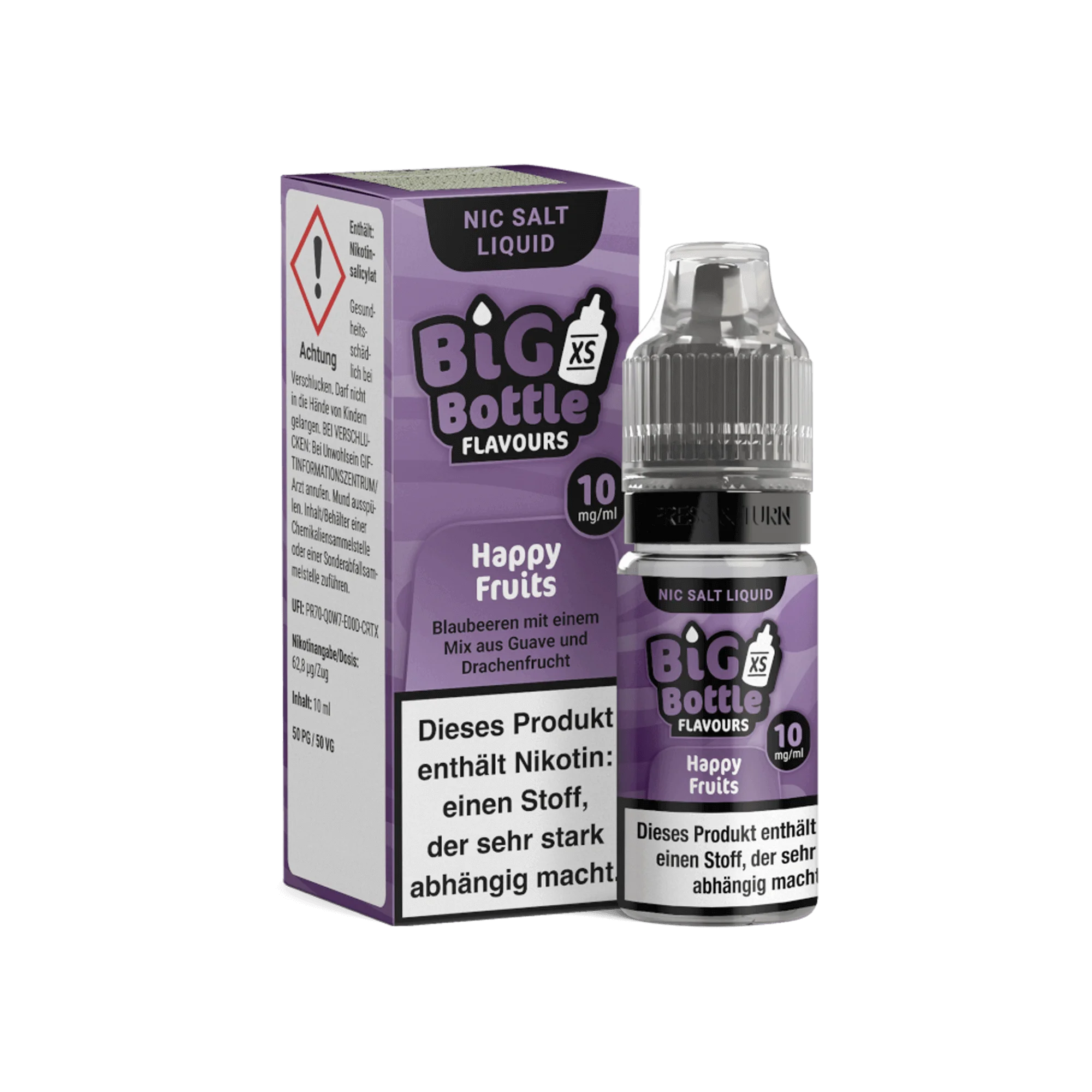 Big Bottle Happy Fruits 10 ml NicSalt Liquid