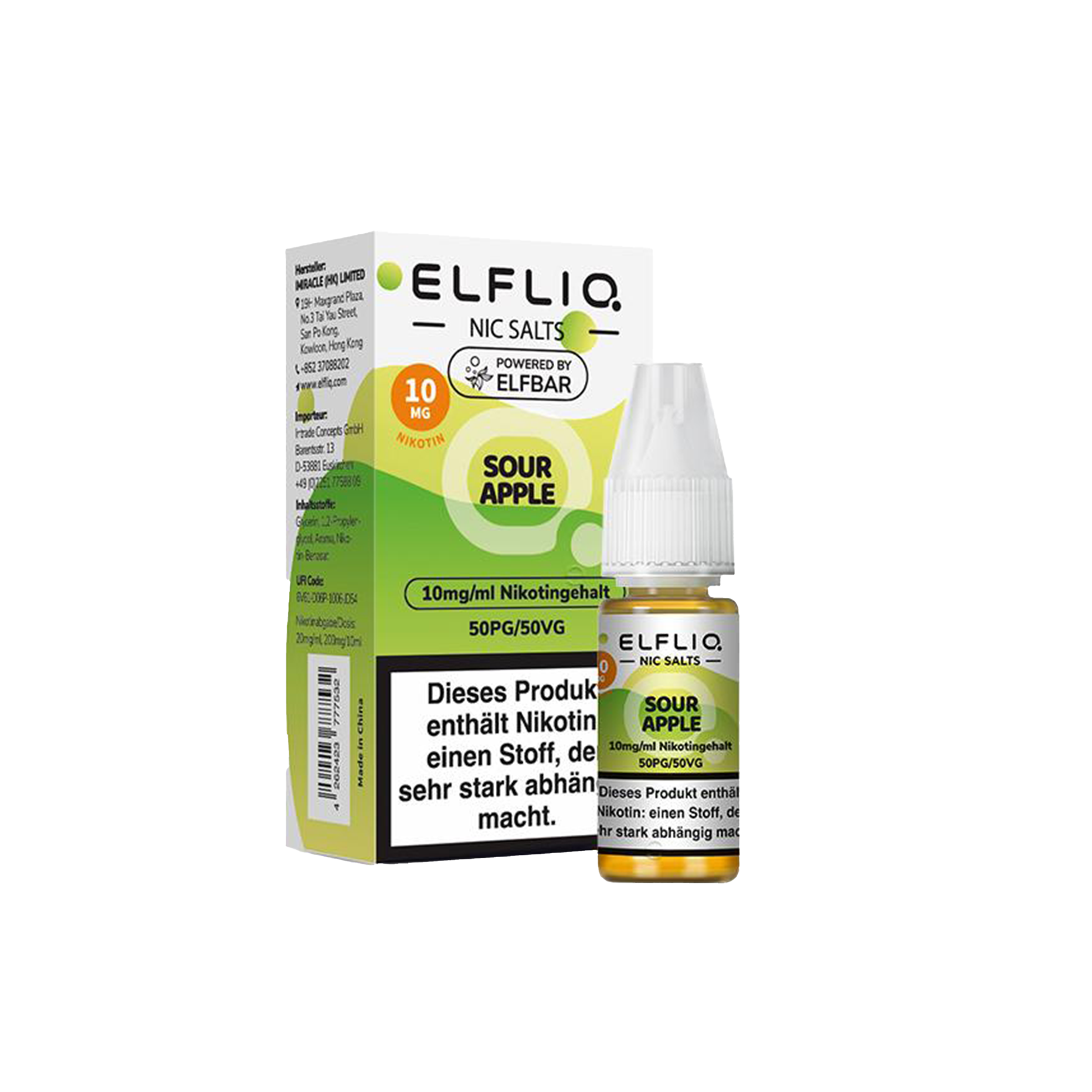 ELFLIQ Sour Apple 10 ml Liquid