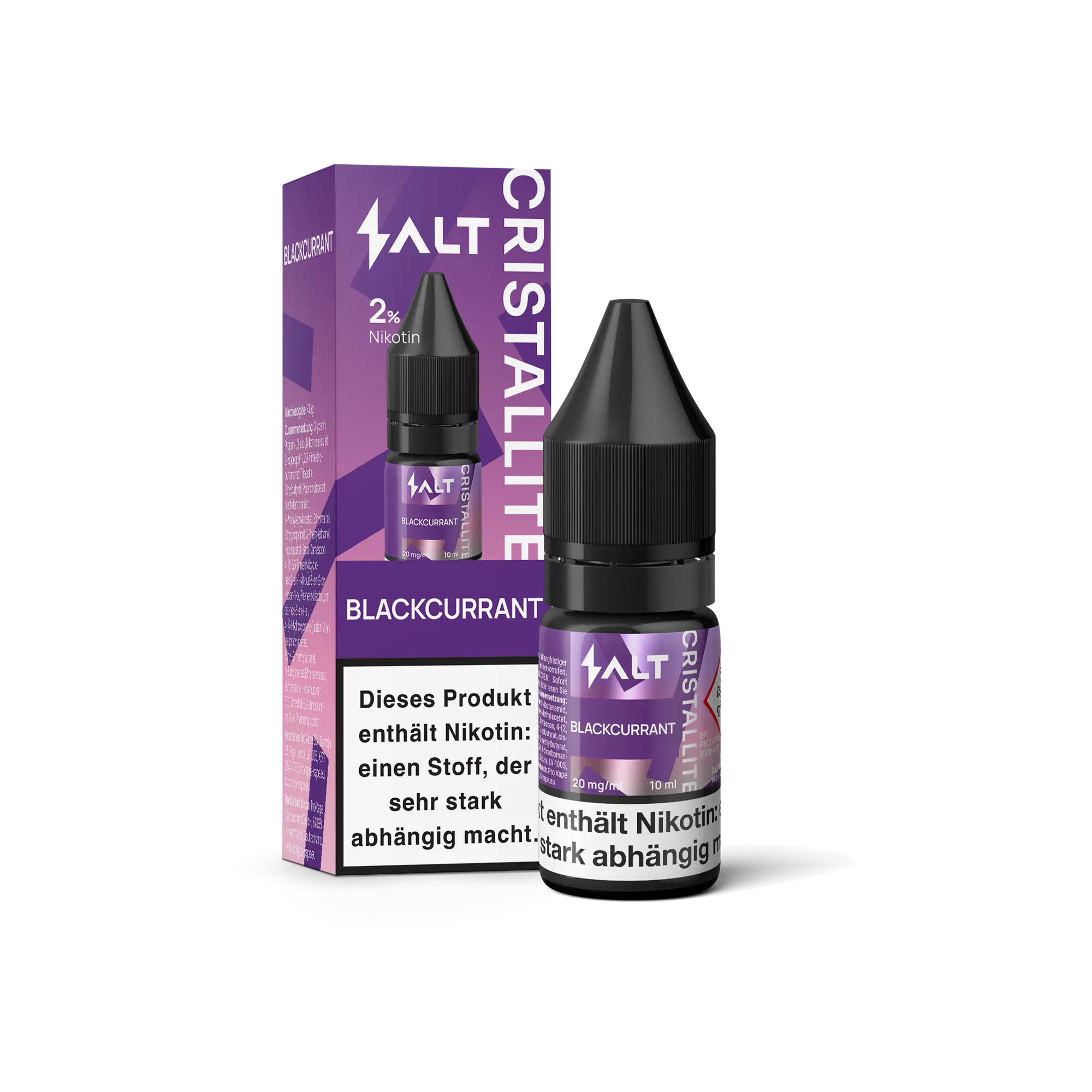 CRISTALLITE Blackcurrant 10 ml 20 mg Nikotinsalz Liquid